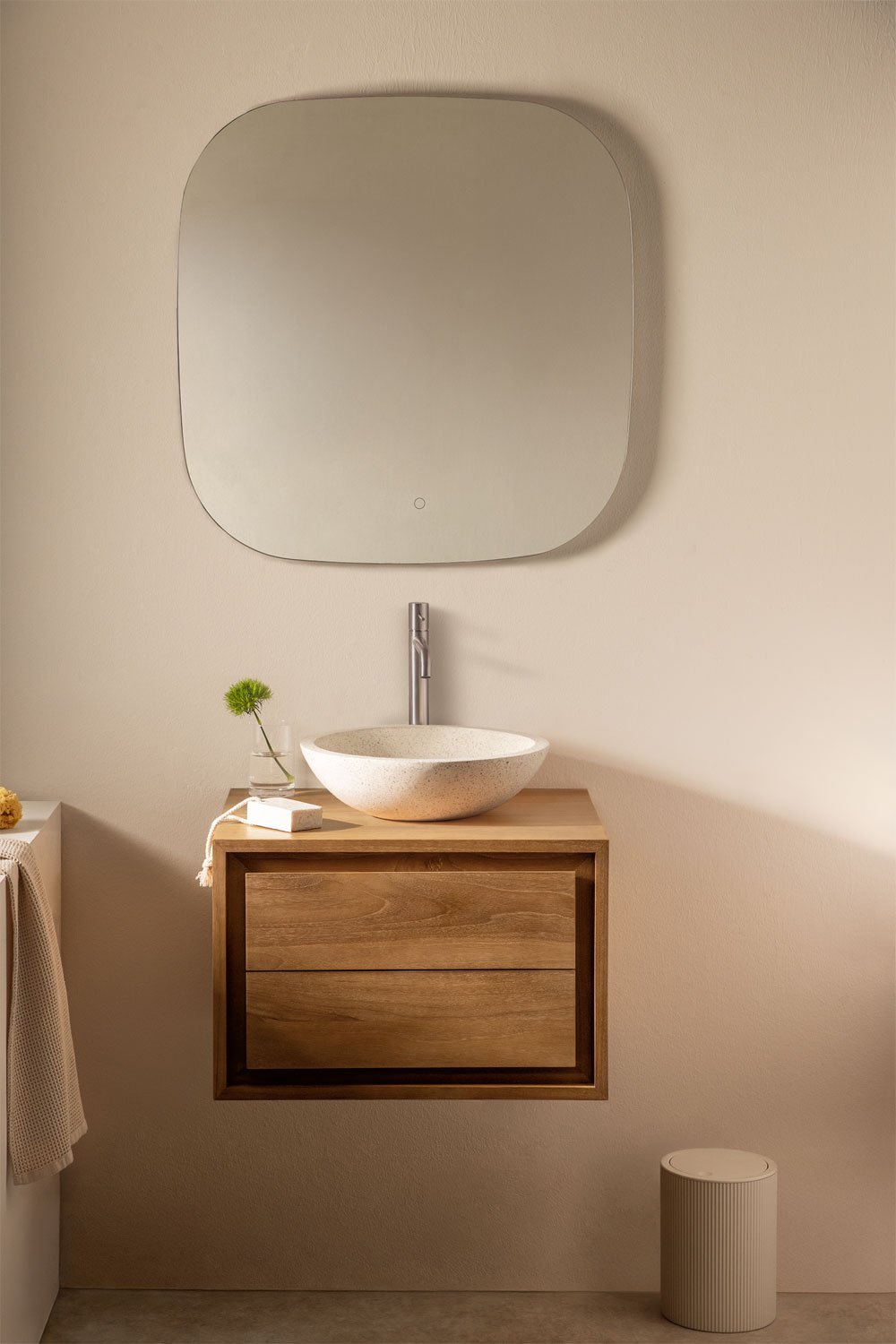 Ensemble de meubles de salle de bain en bois de teck Jabari, image de la galerie 1