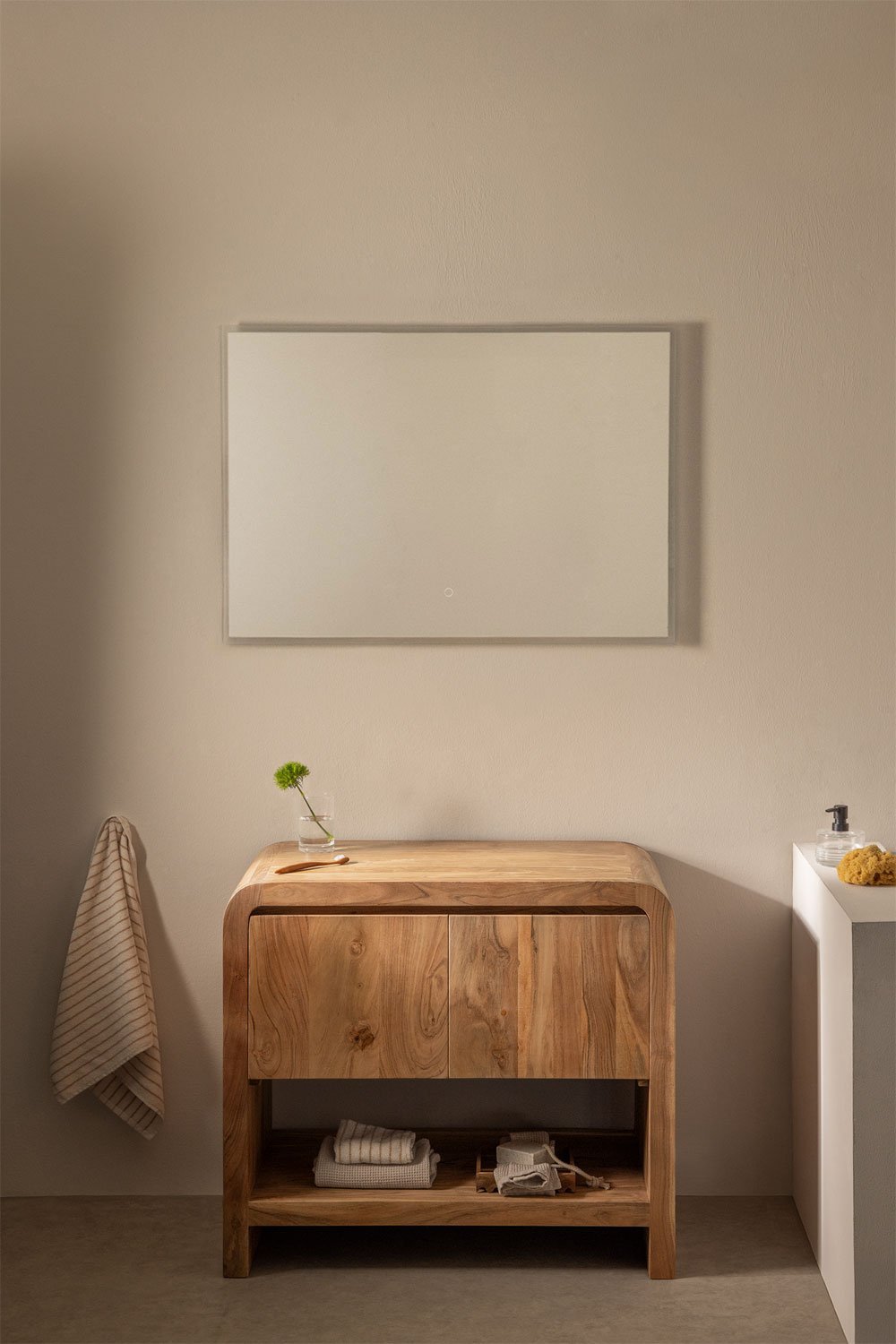 Ensemble de meubles de salle de bain en bois d'acacia Vacry, image de la galerie 1
