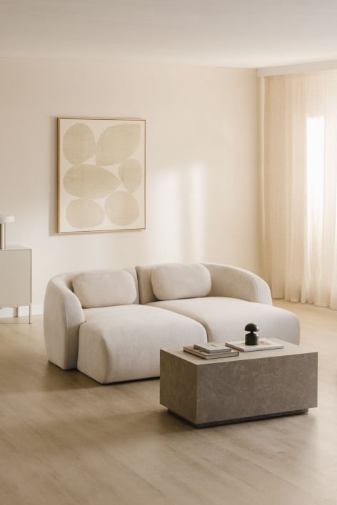 Canapé modulable méridienne chenille 2 pièces Coquette