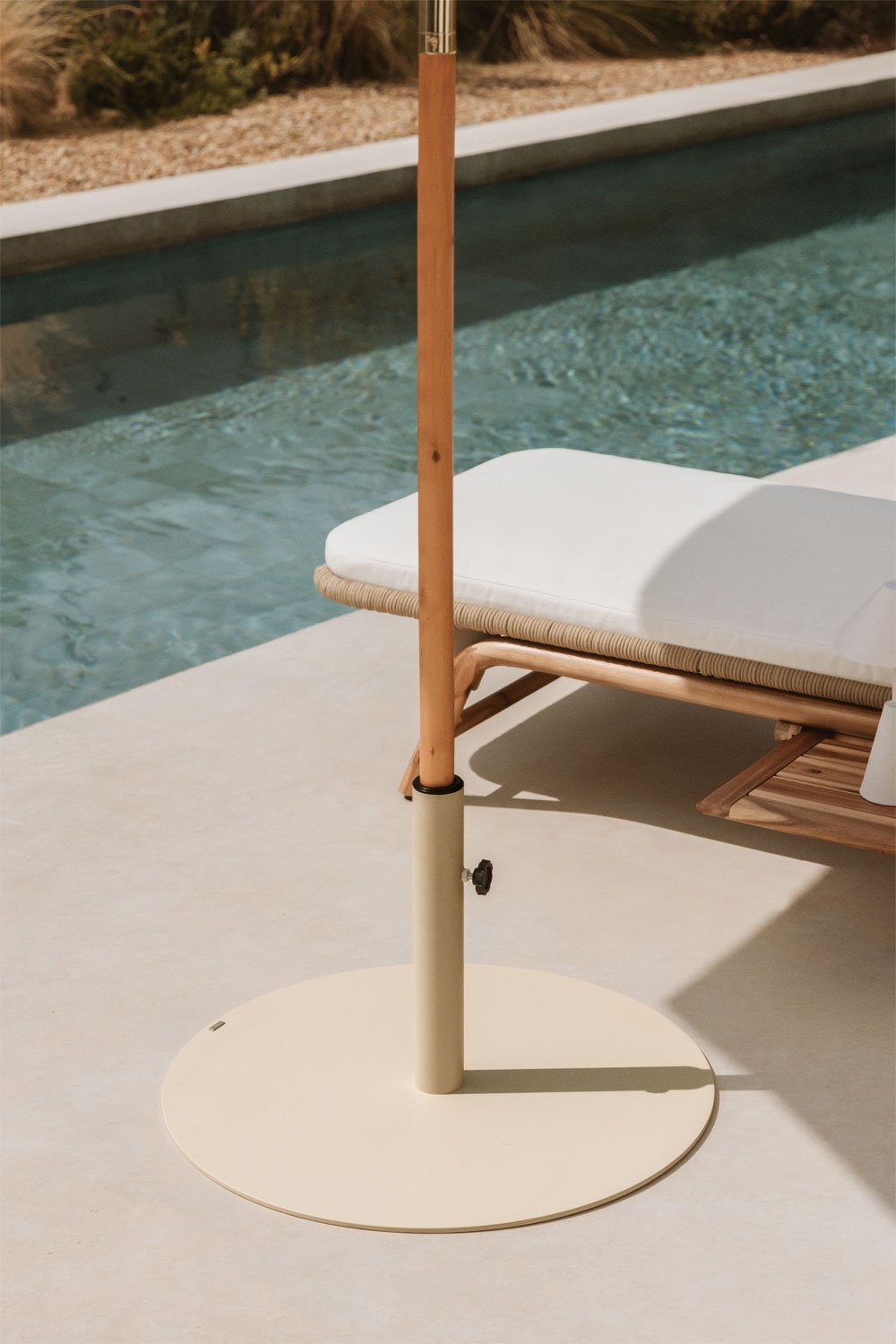Pied de parasol rond Ø60 cm en acier Peuet, image de la galerie 1