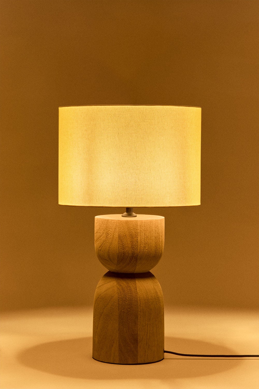 Lampe de table en bois de manguier Diniz, image de la galerie 2