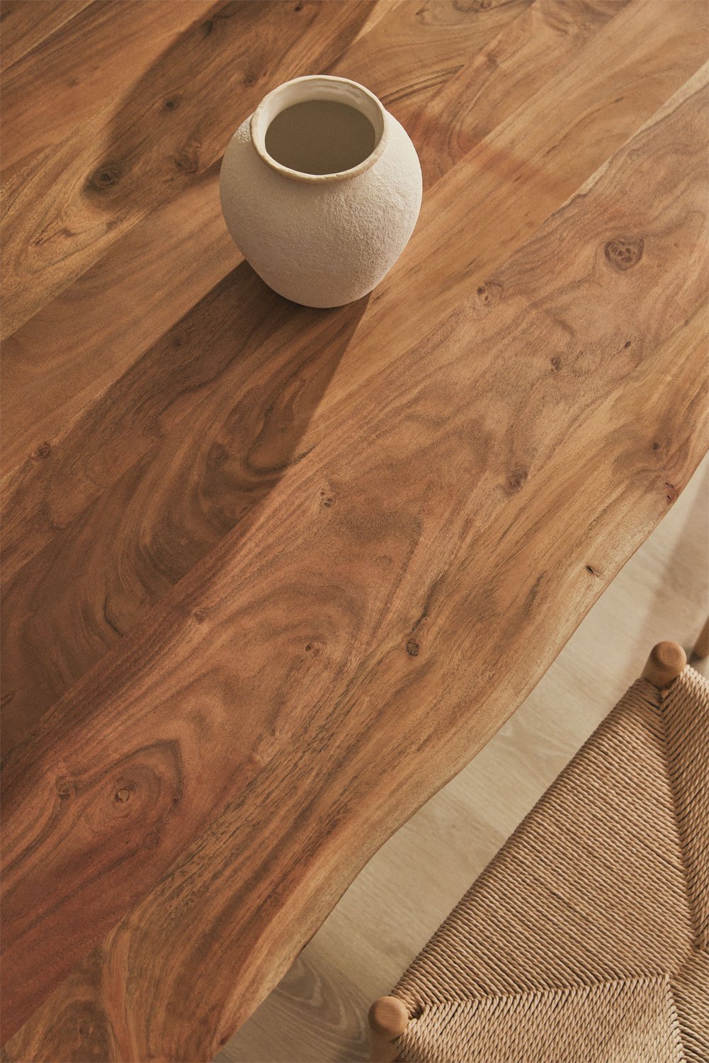 Table à manger rectangulaire en bois d'acacia Sami   , image de la galerie 2