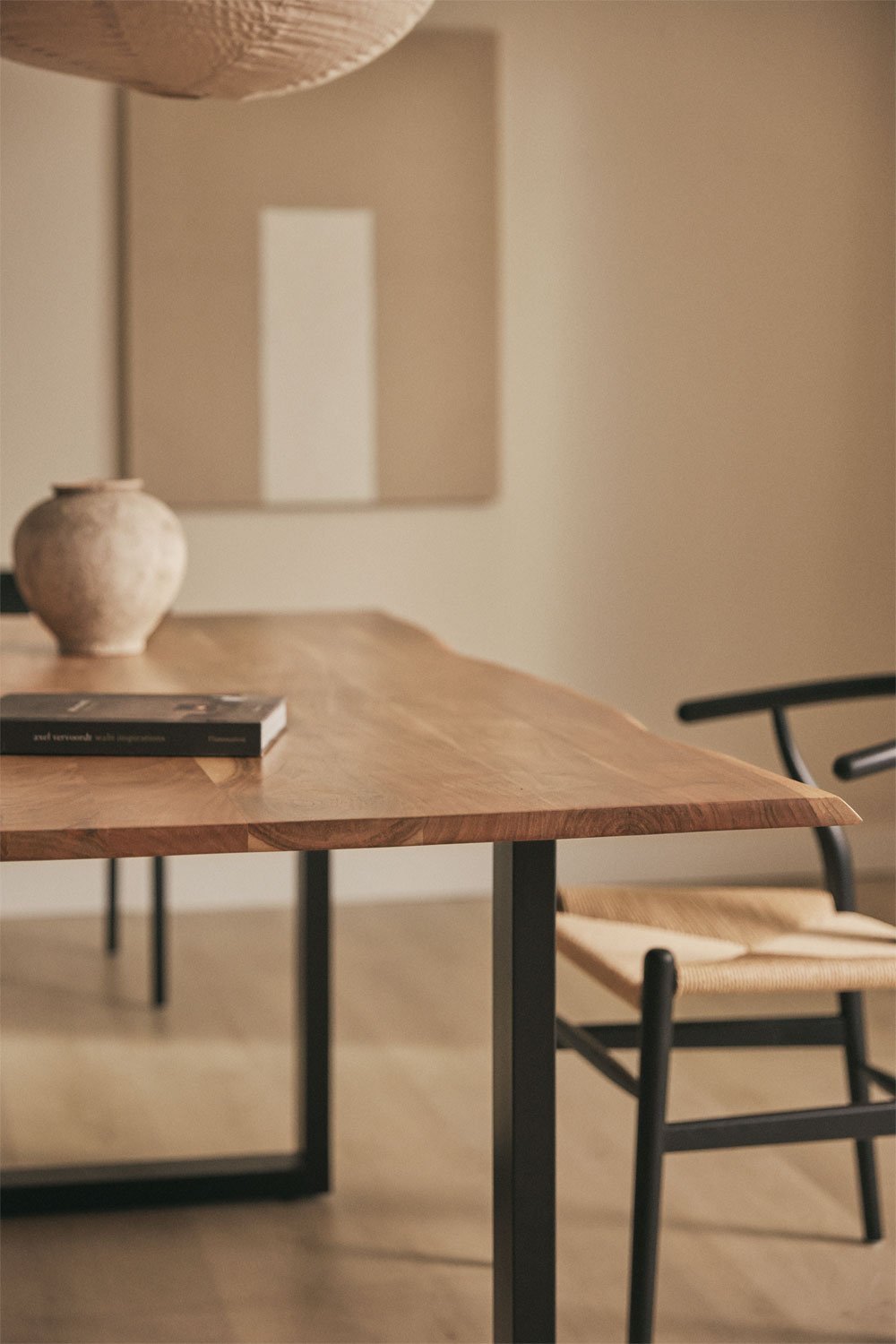 Table à manger rectangulaire en bois d'acacia Sami   , image de la galerie 2