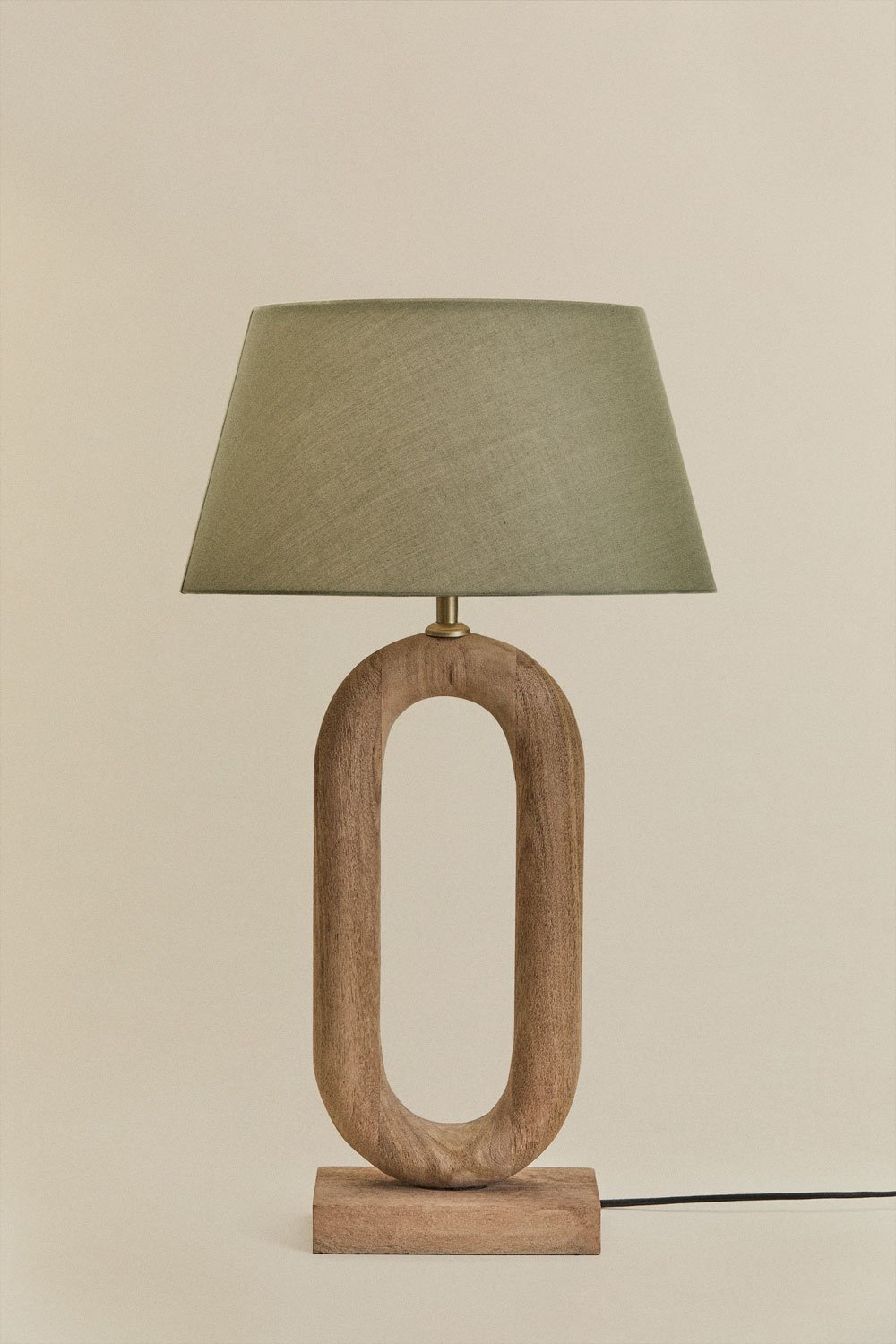 Lampe de table en bois de manguier de Tibériade, image de la galerie 1