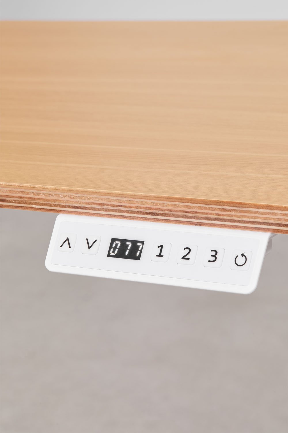 Bureau rectangulaire Serpi avec relevage électrique 120 x 60 cm, avec fonction mémoire, en bois et fer, image de la galerie 7