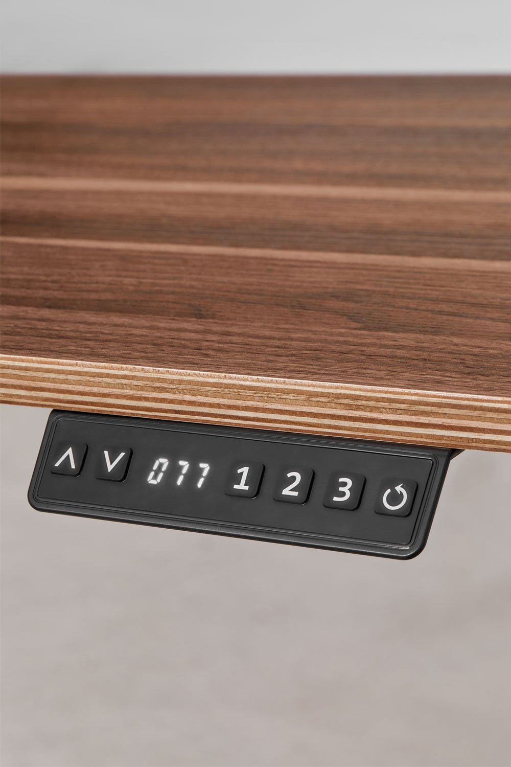 Bureau rectangulaire Serpi avec relevage électrique 120 x 60 cm, avec fonction mémoire, en bois et fer, image de la galerie 7