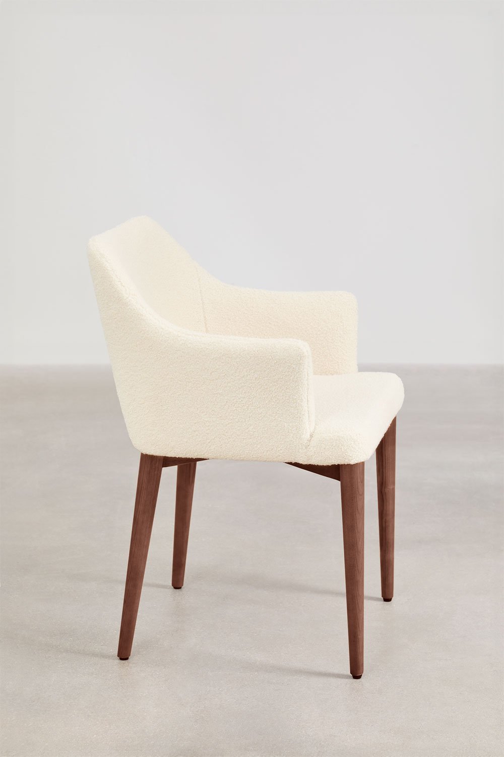 Pack de 2 chaises de salle à manger avec accoudoirs en peau lainée Banfil, image de la galerie 3