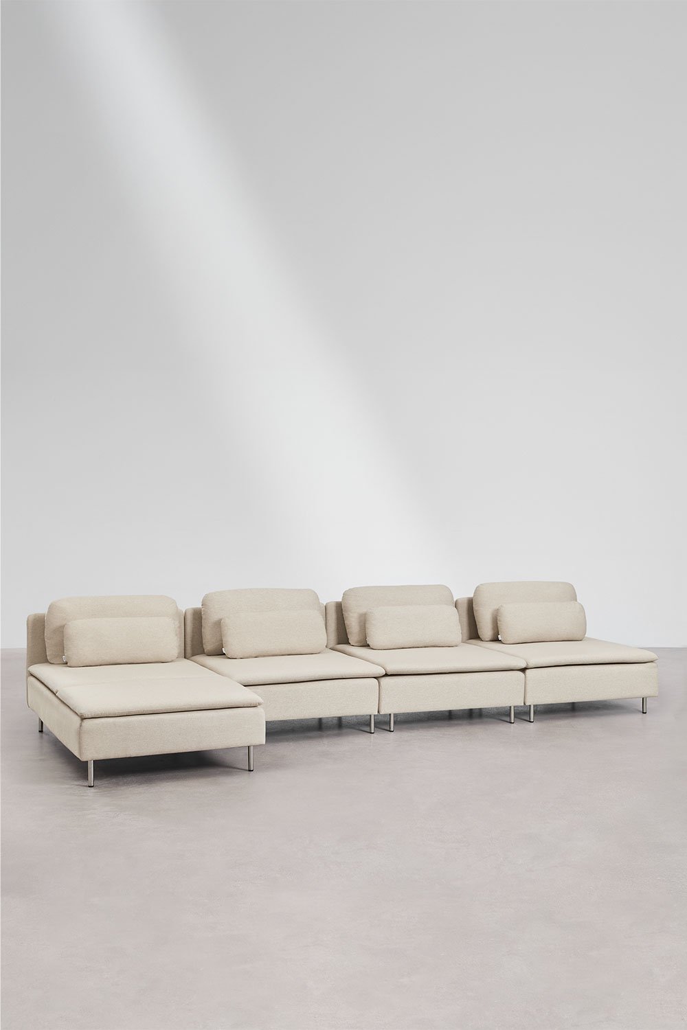 Canapé modulable Oriol 4 pièces avec méridienne côté gauche, image de la galerie 1
