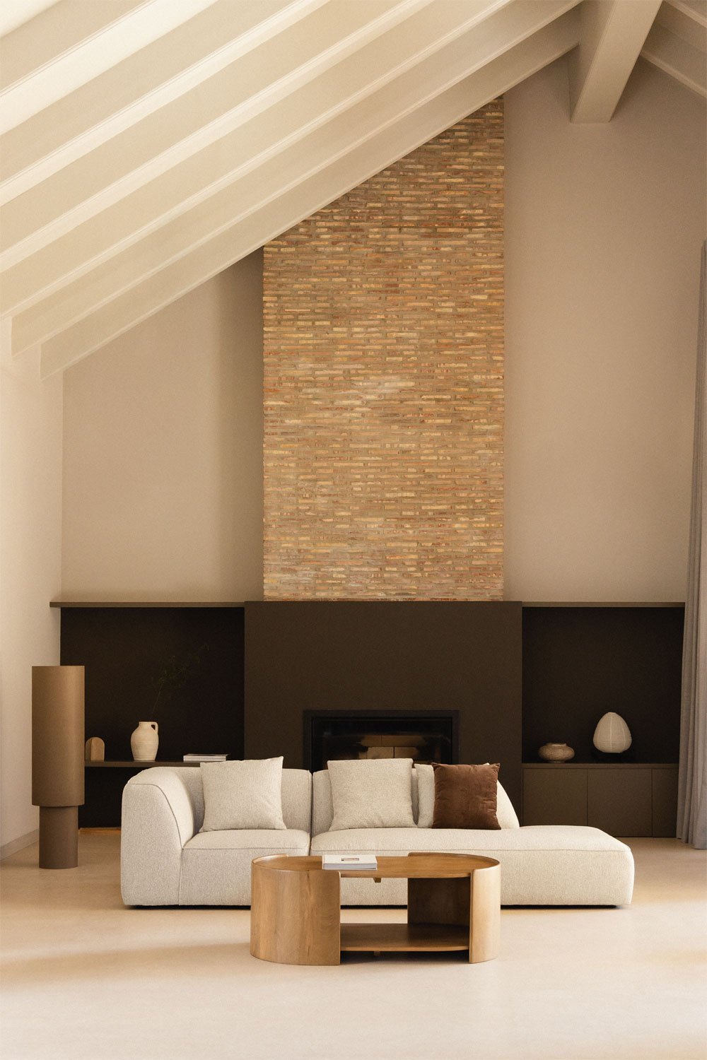Canapé d'angle modulaire Cardea 2 pièces avec méridienne droite rembourrée, image de la galerie 1