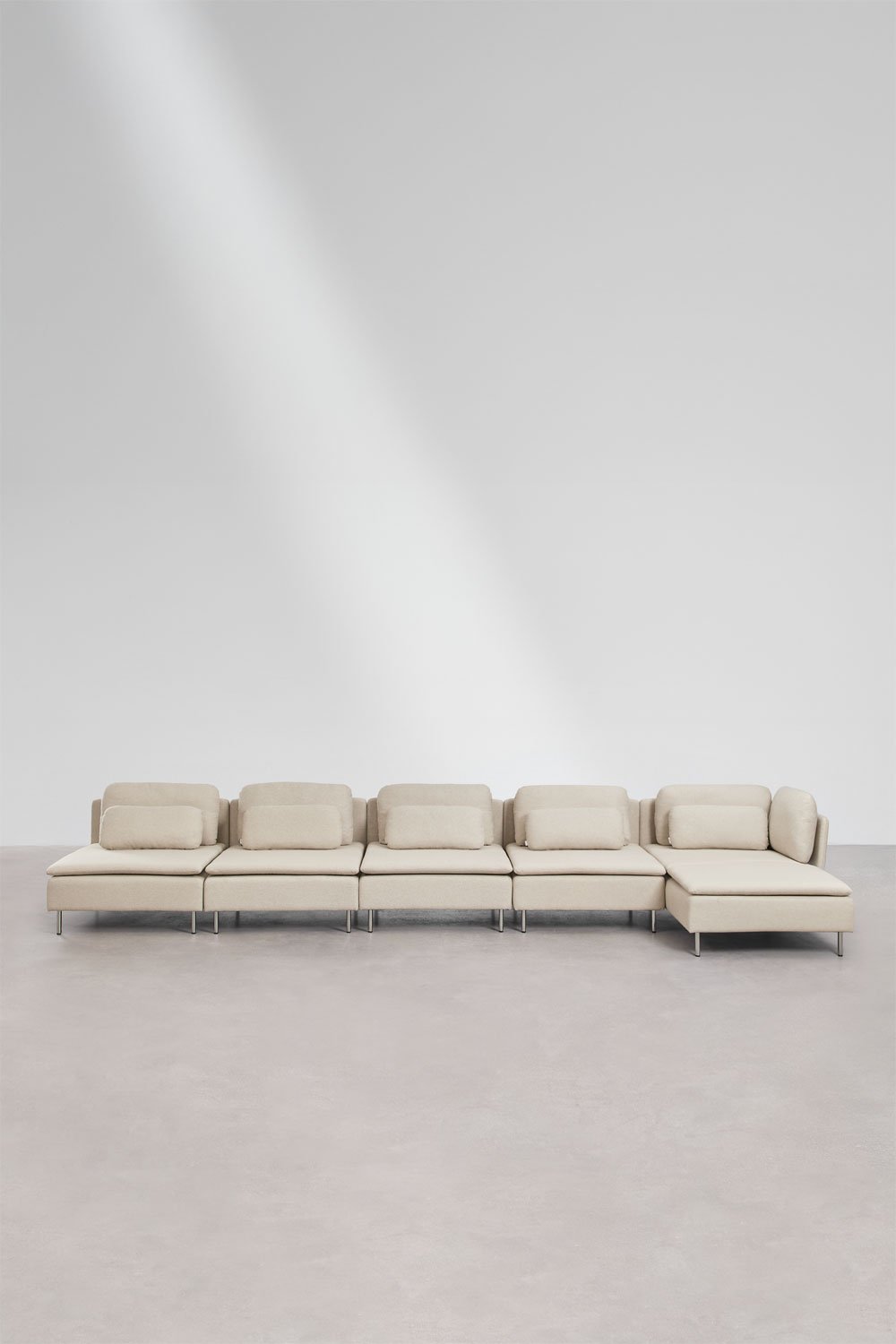 Canapé modulable Oriol 5 pièces avec méridienne droite, image de la galerie 4