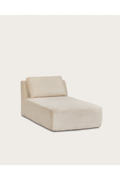Chaise longue en velours côtelé emballée sous vide Temple