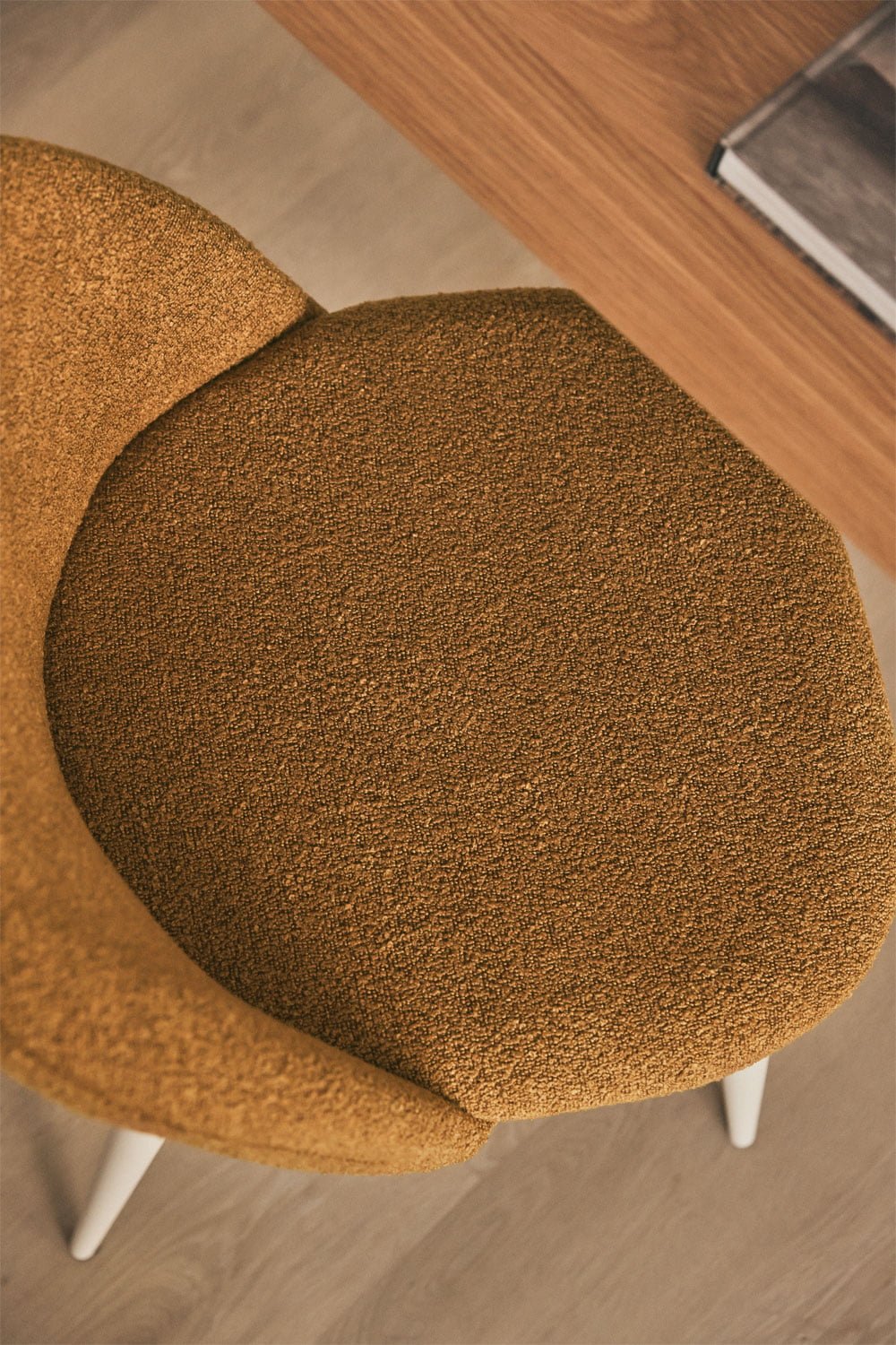 Pack de 4 chaises de salle à manger Kana Deluxe en tissu bouclé, image de la galerie 2