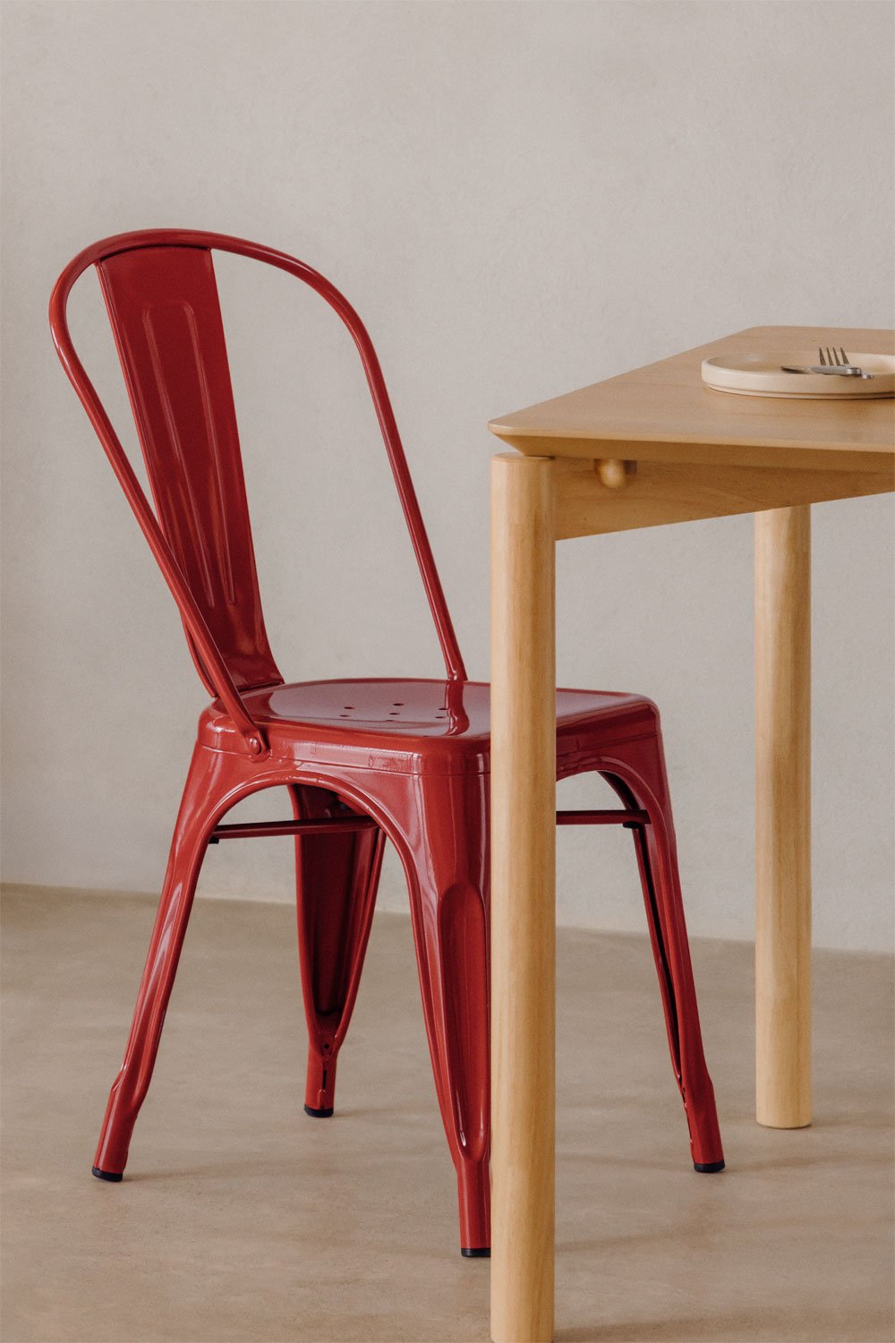 Lot de 4 chaises de salle à manger empilables Lix, image de la galerie 1