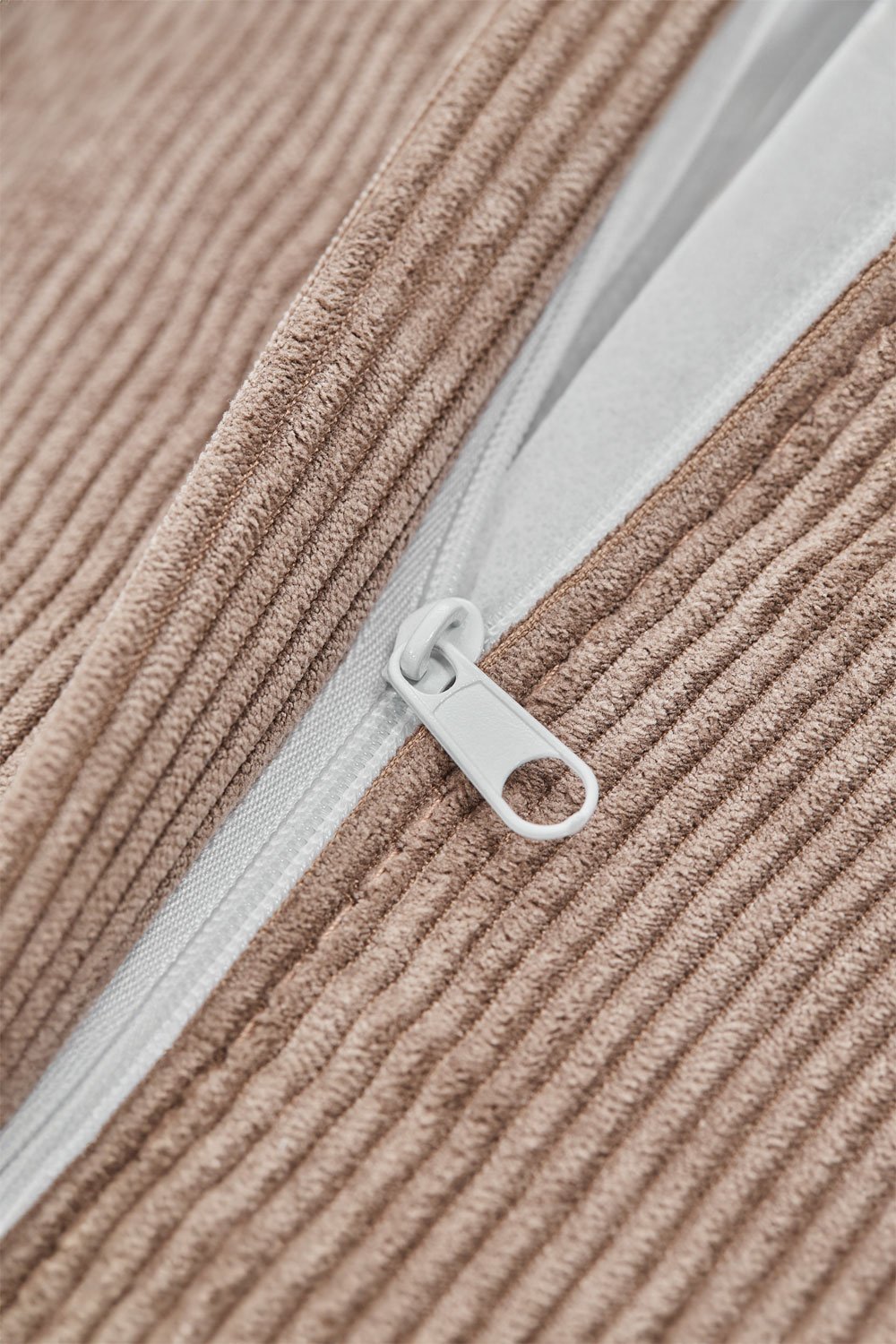 Canapé d'angle modulable 4 pièces avec méridienne gauche et pouf Fogler, image de la galerie 14