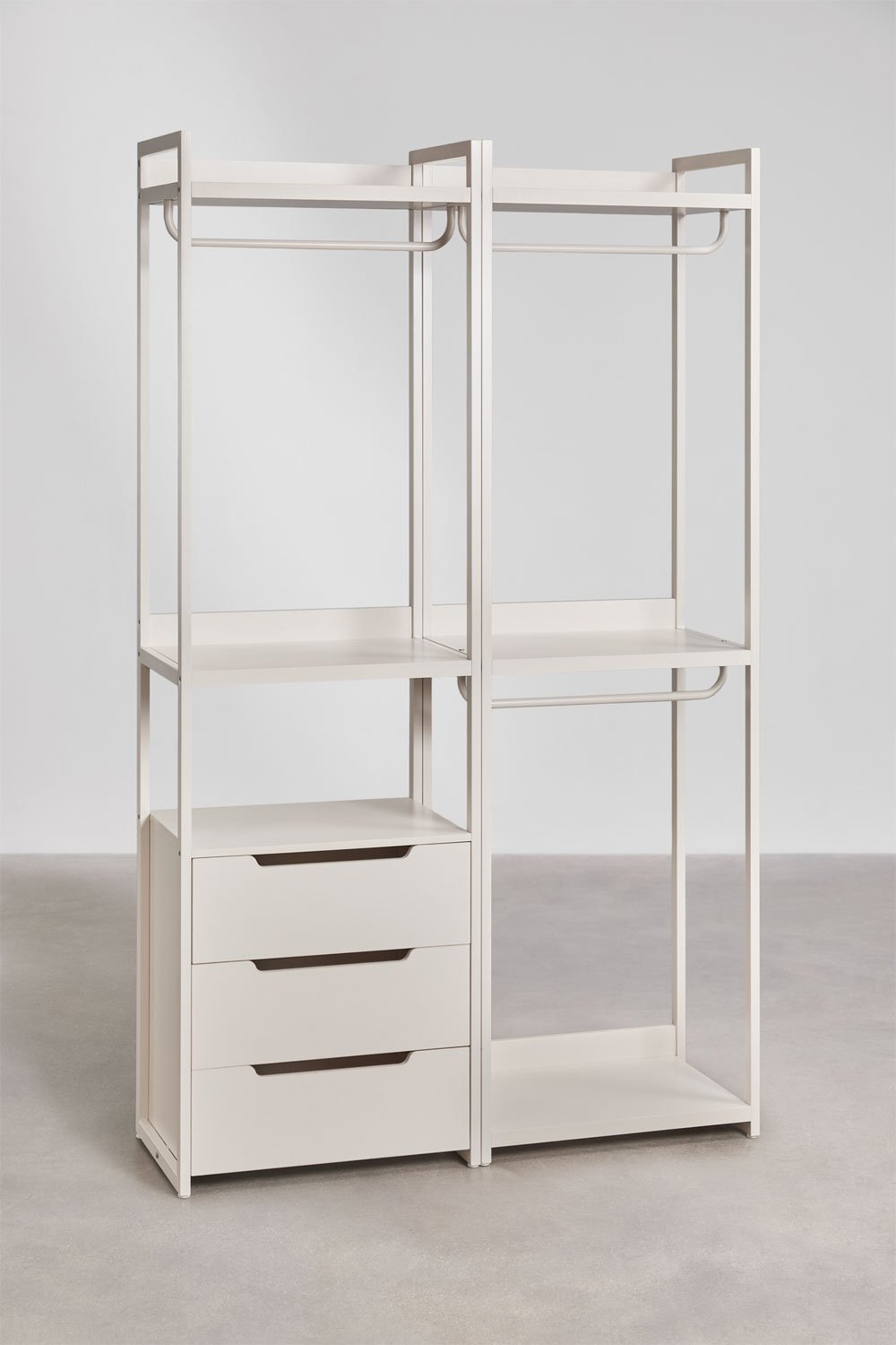 Armoire modulaire ouverte 2 pièces avec tiroirs en fer Velunis, image de la galerie 3