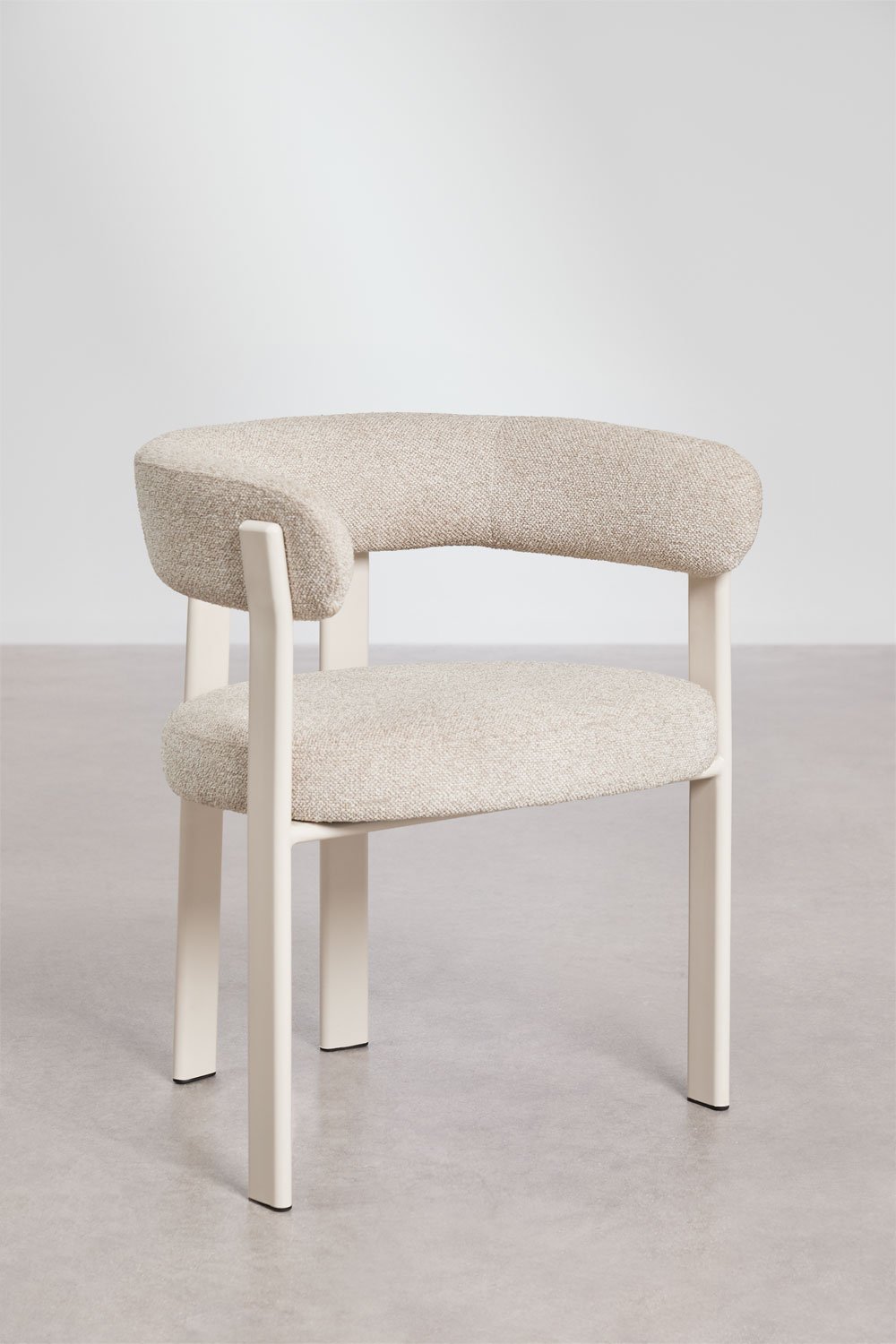 Pack de 2 chaises de salle à manger avec accoudoirs, rembourrées et en fer Jolie, image de la galerie 3