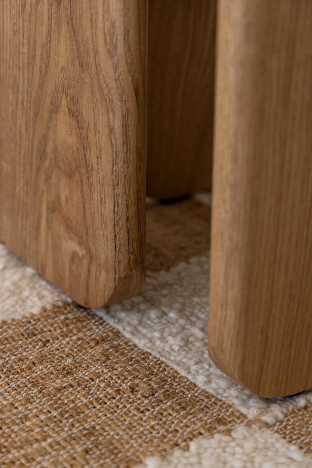Table basse carrée 50x50 cm en MDF et placage de frêne Ginger, image de la galerie 2