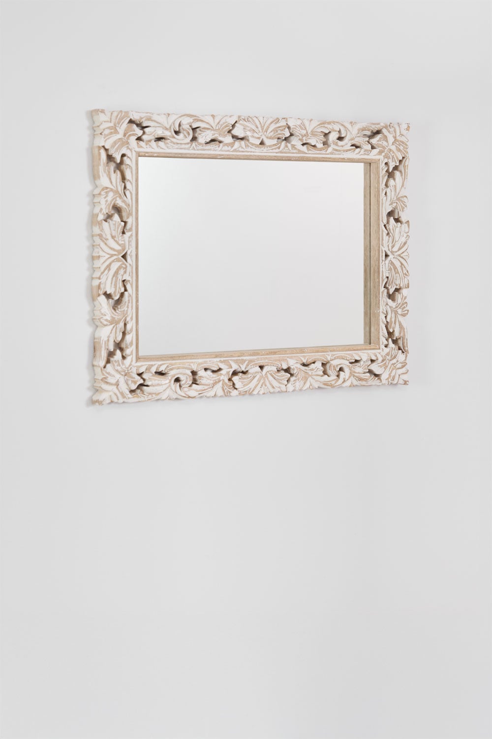 Miroir mural rectangulaire en bois de manguier Arnas, image de la galerie 4