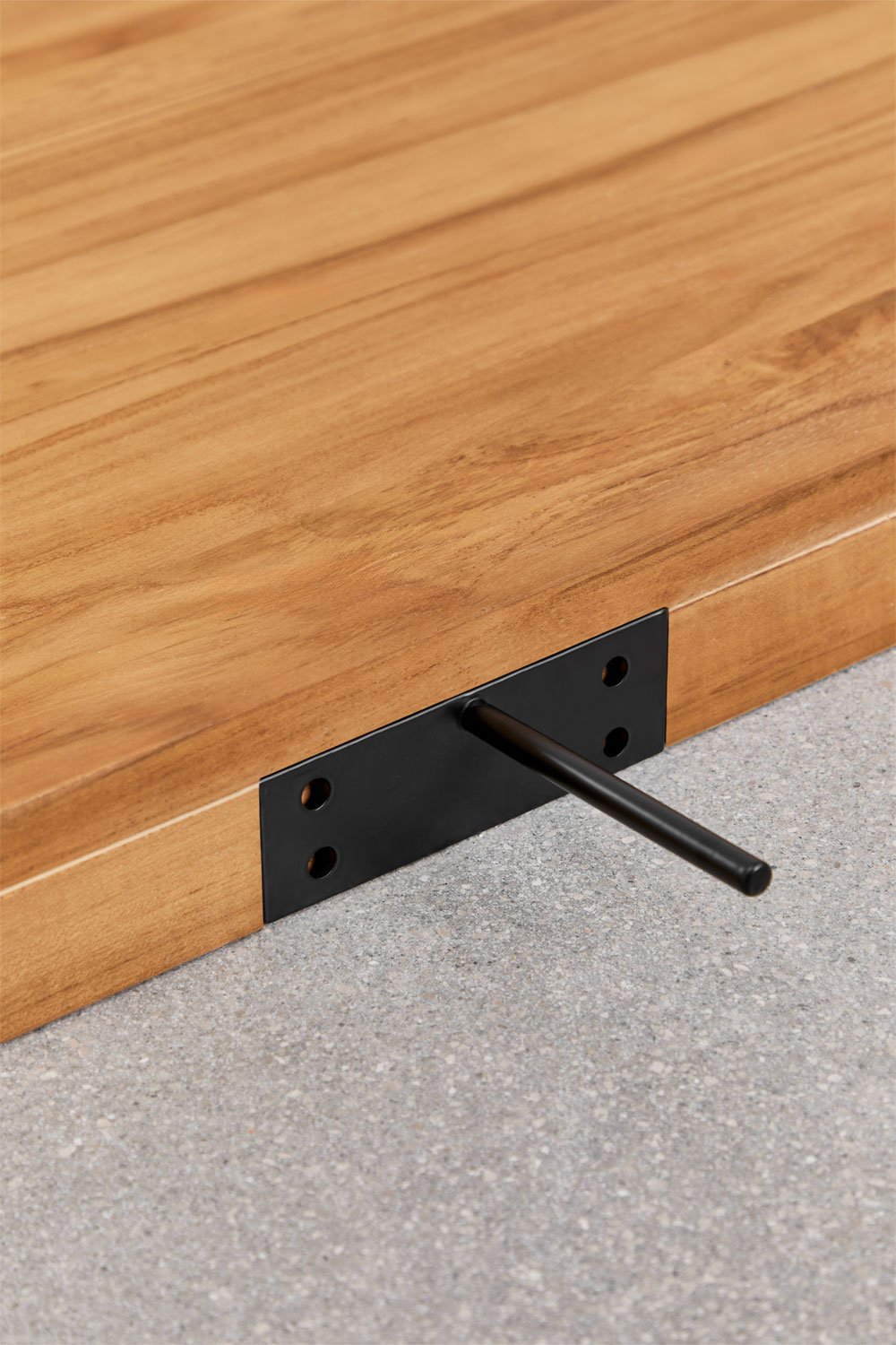 Ensemble meuble de salle de bain suspendu 130x45 cm en bois de teck Neill, image de la galerie 5