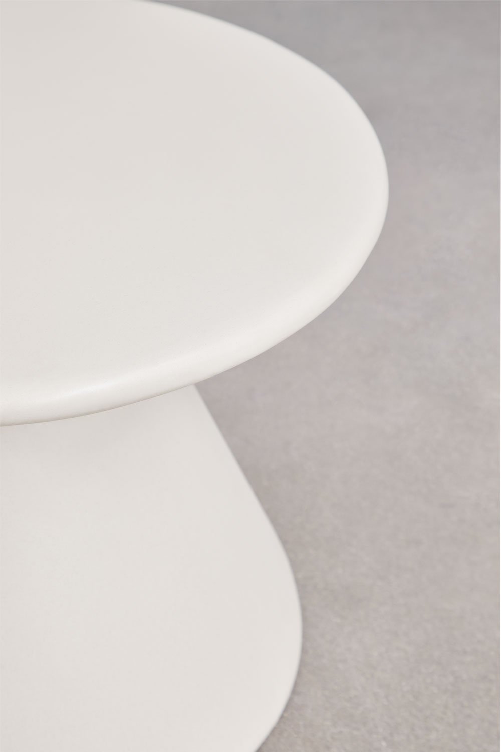 Pied de parasol avec table ronde intégrée Ø60 cm en ciment Darwys, image de la galerie 2