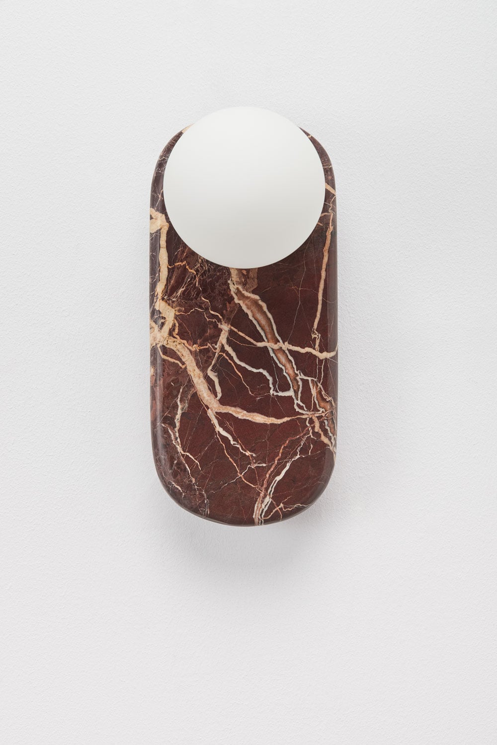 Applique murale en marbre avec boule en cristal Hailey, image de la galerie 4