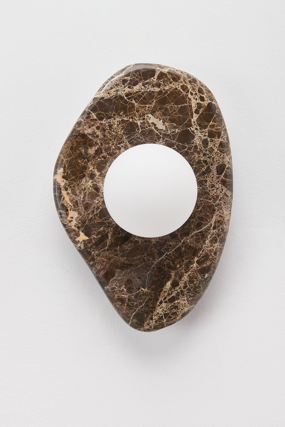 Applique murale en marbre avec boule en cristal Conklin, image de la galerie 5