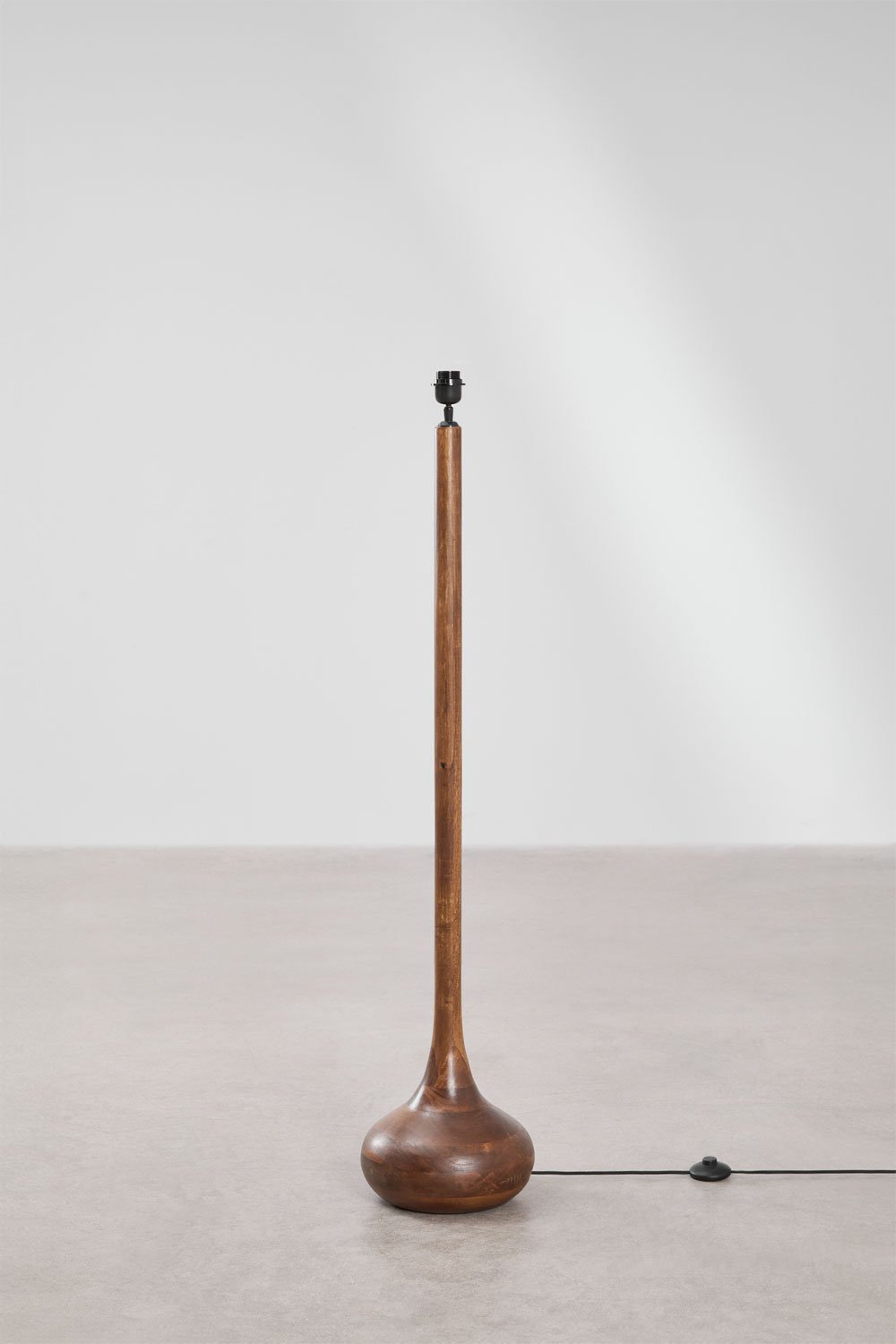 Pied de lampadaire 125 cm en bois de manguier d'Adélaïde, image de la galerie 1