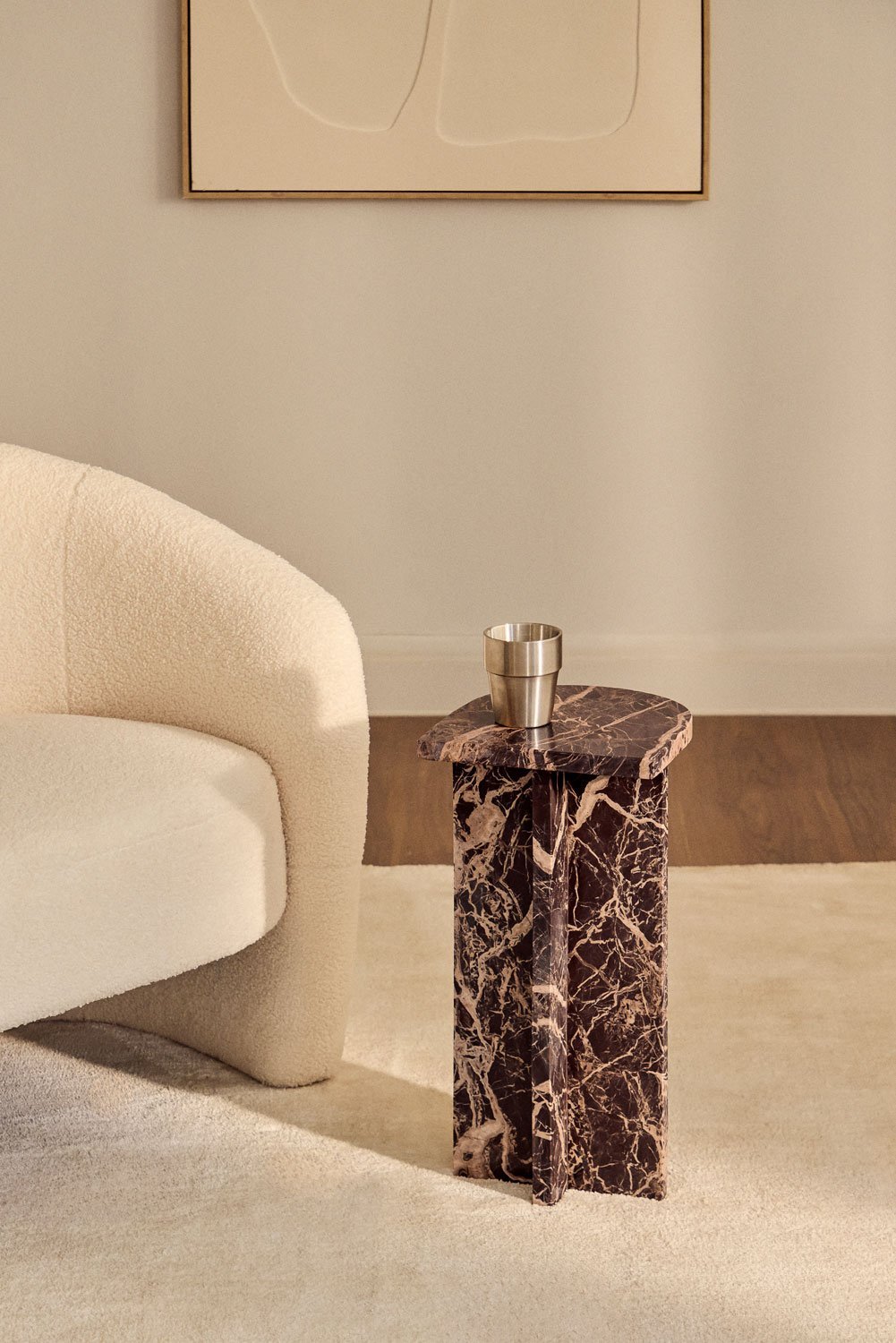 Table d'appoint en pierre naturelle Corwel, image de la galerie 1