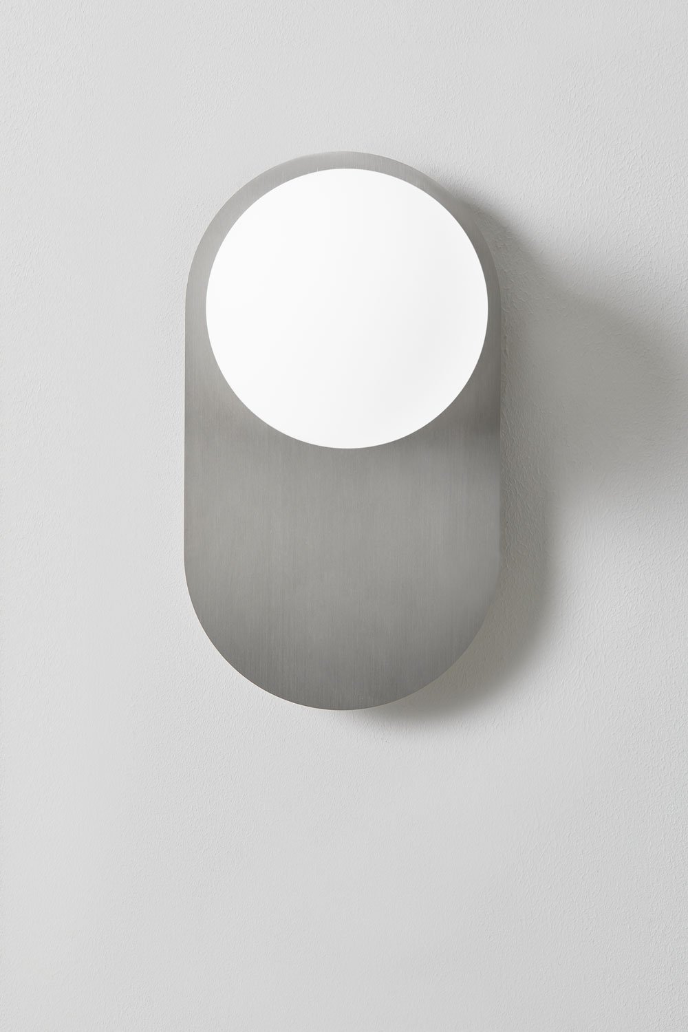 Applique murale Nacariel en acier inoxydable et verre, image de la galerie 5