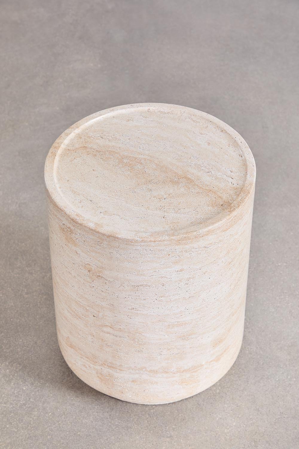 Table d'appoint ronde Ø35 cm en ciment Darwys, image de la galerie 3