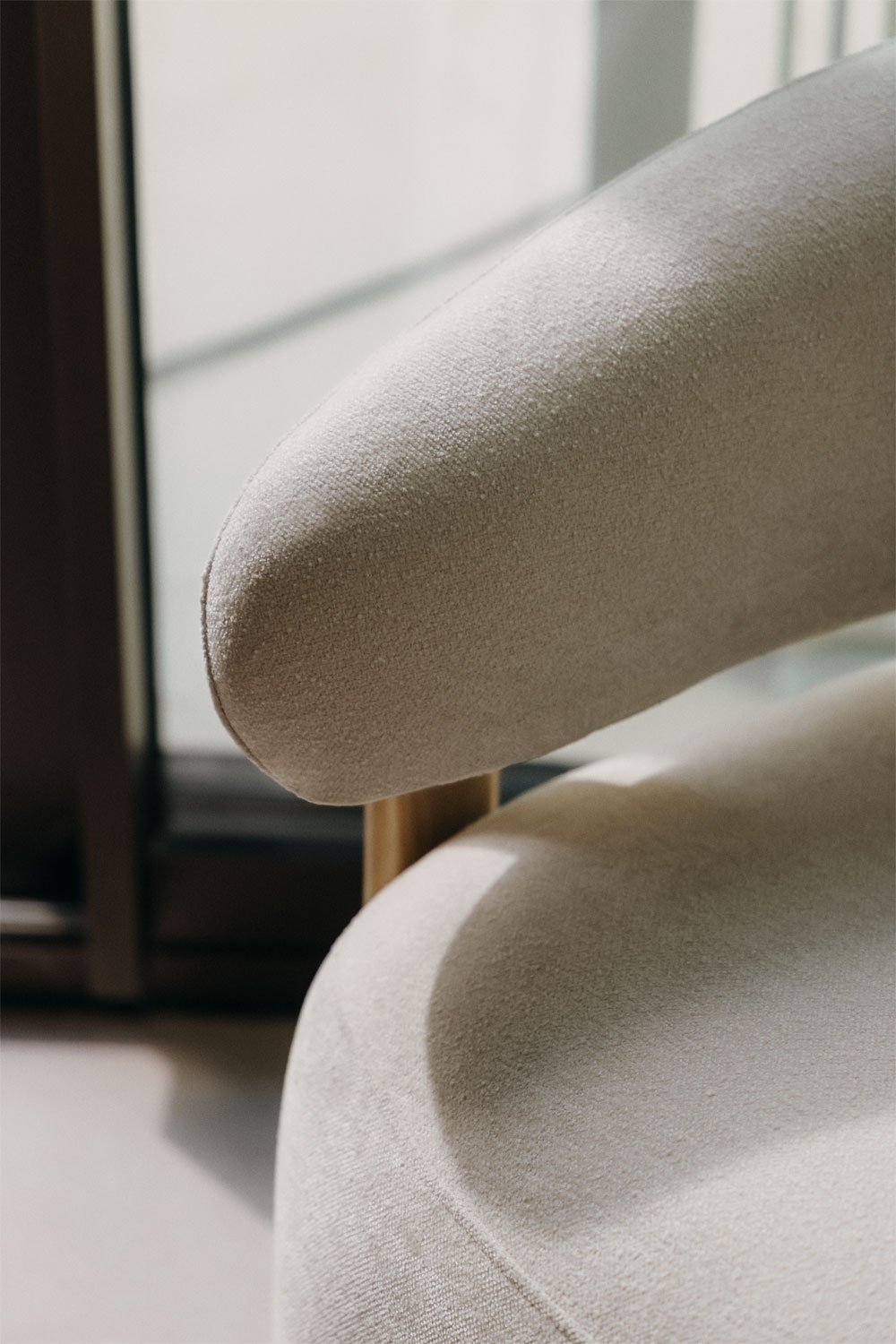 Fauteuil en tissu chenille et fer Jolie, image de la galerie 2