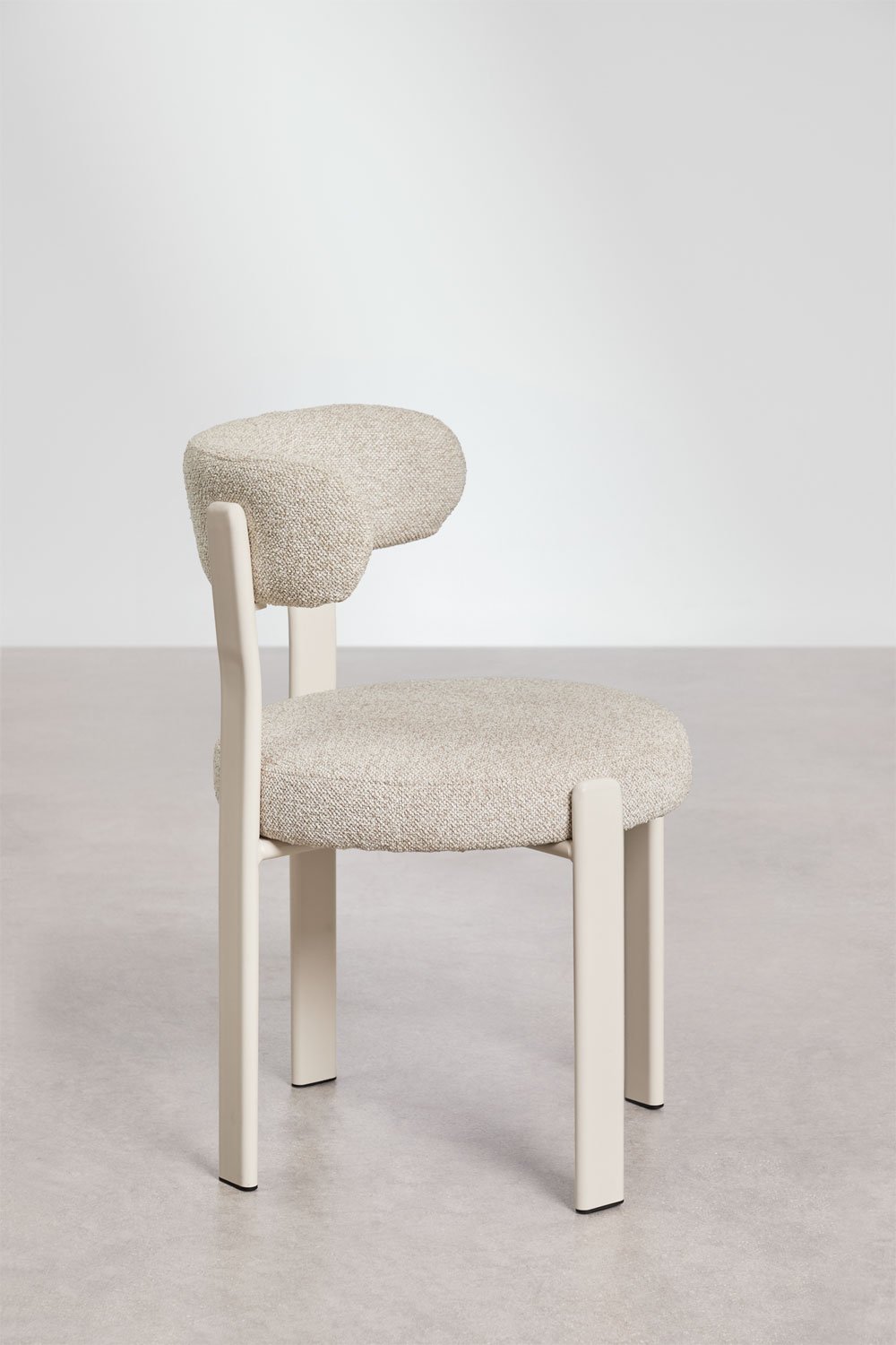 Chaise de salle à manger rembourrée et en fer Jolie, image de la galerie 3