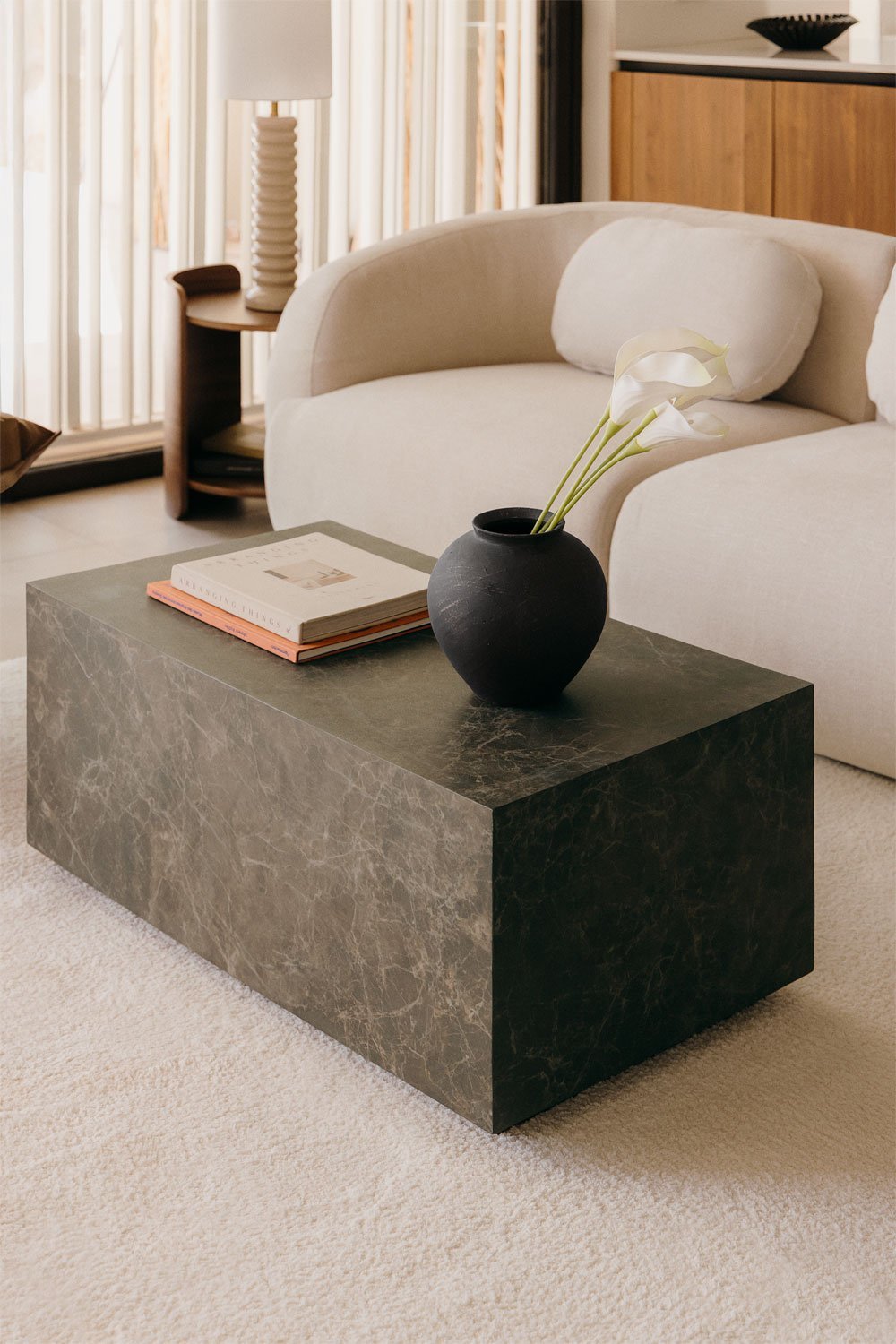 Table basse rectangulaire en MDF (90x50 cm) Aria , image de la galerie 1