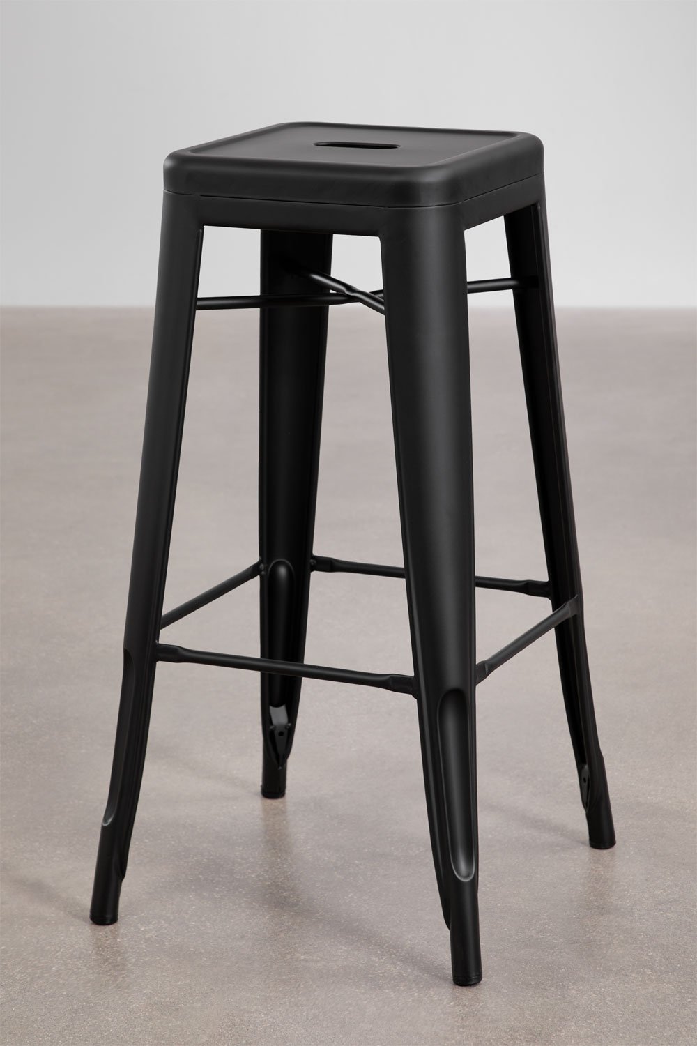 Pack de 2 tabourets hauts empilables en acier Lix, image de la galerie 1