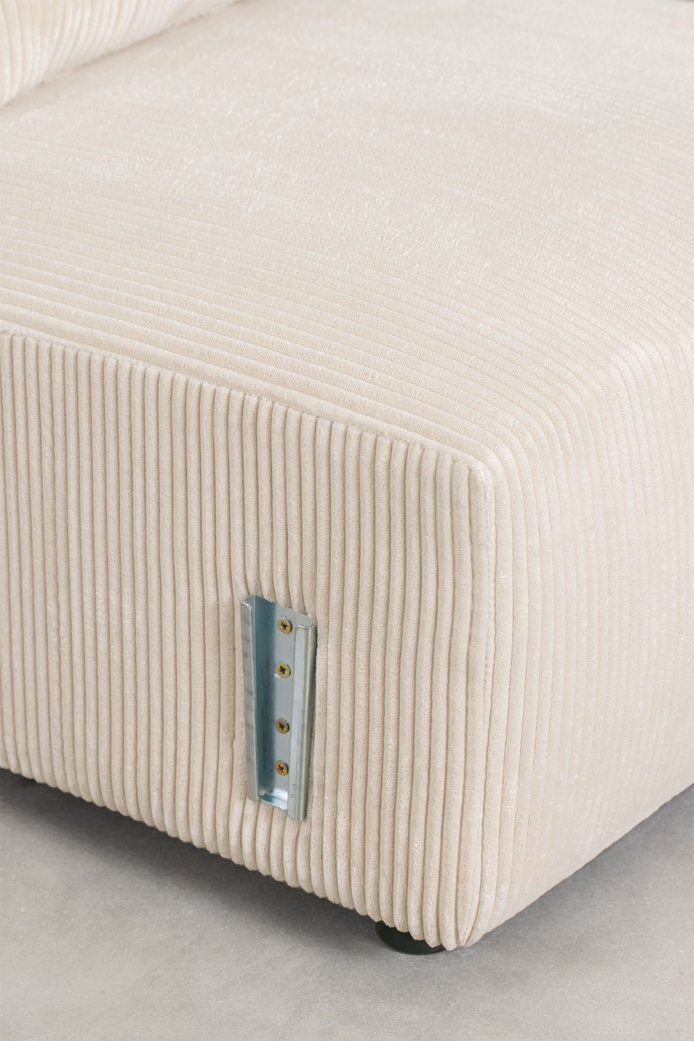 Module d'angle droit 115x113 cm avec accoudoir bas et coussin pour canapé modulaire Bruna, image de la galerie 7