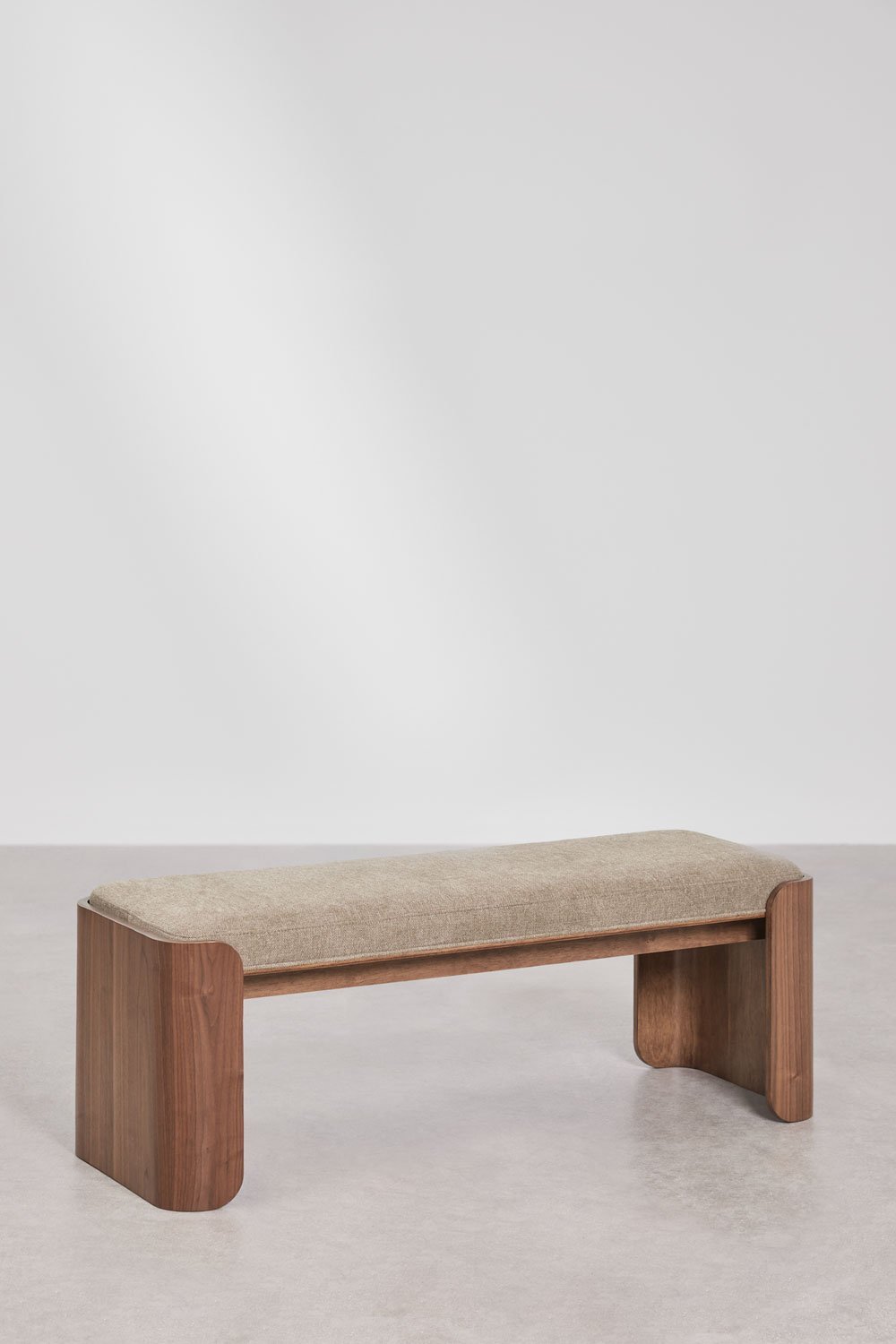 Banc en bois de caoutchouc et placage Lofren, image de la galerie 3
