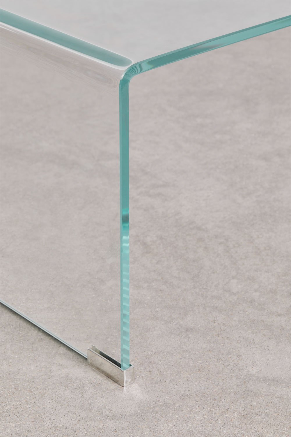 Table basse en verre transparent (110x55 cm) Crhis, image de la galerie 4
