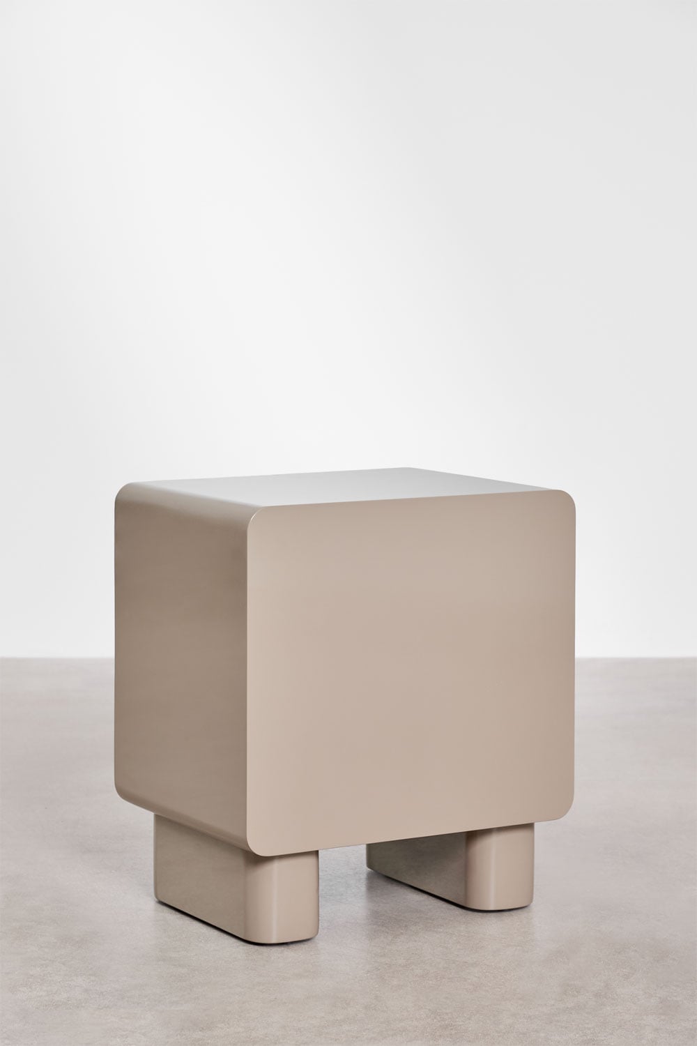 Table de chevet rectangulaire avec deux tiroirs en MDF Sheila, image de la galerie 5