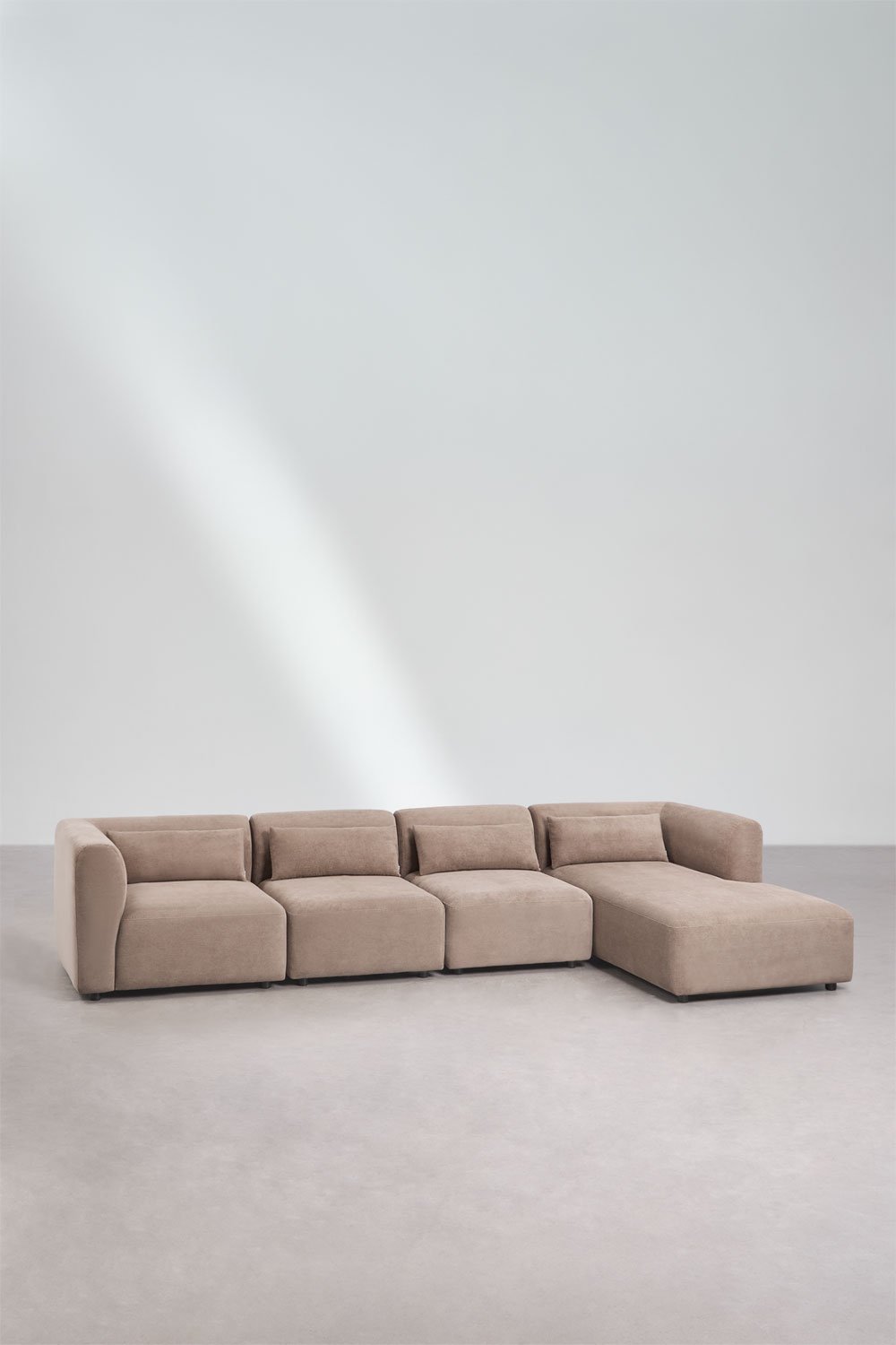 Canapé modulaire avec méridienne droite Fogler 4 pièces, image de la galerie 1