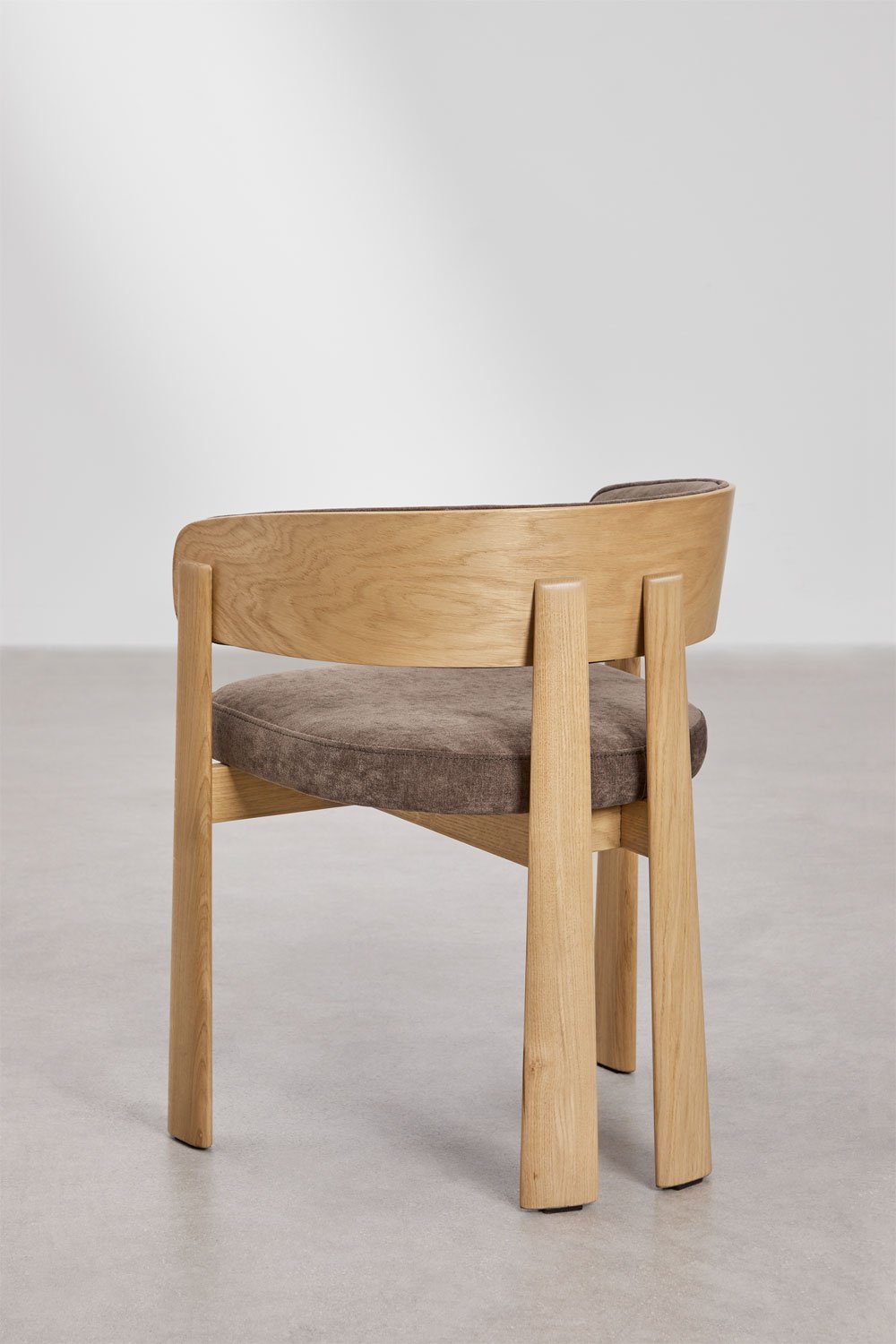 Chaise de salle à manger en bois de chêne et tapissée Olea, image de la galerie 6