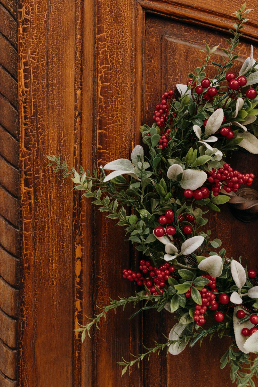Couronne décorative de Noël Ø60 cm avec lumières Eirune, image de la galerie 2