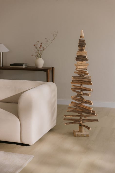 Arbre de Noël en bois de teck Jingle