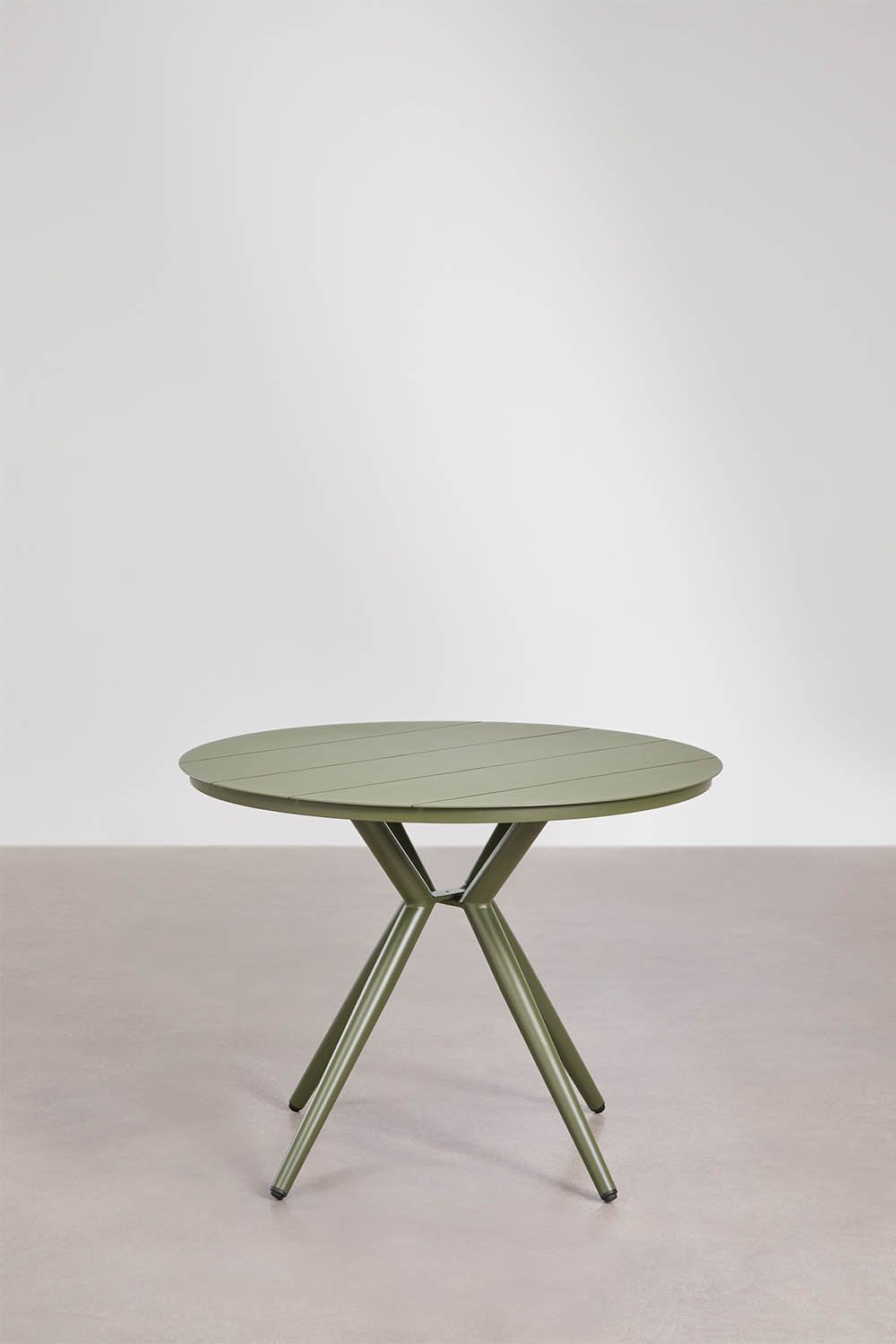Table de salle à manger ronde en aluminium Valerie, image de la galerie 2