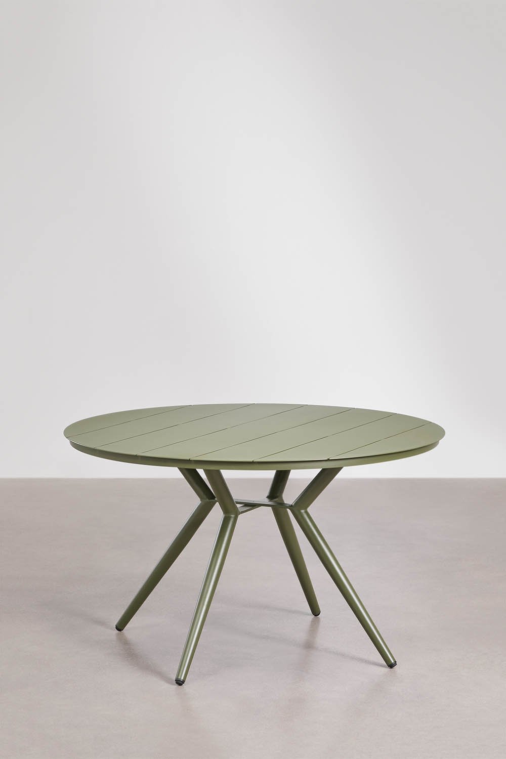 Table de salle à manger ronde en aluminium Valerie, image de la galerie 1