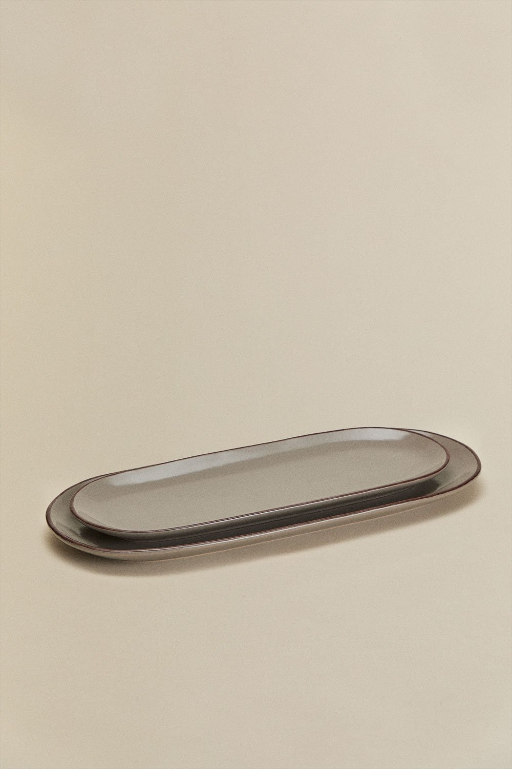 Set de 2 plateaux en grès Ronilena, image de la galerie 4