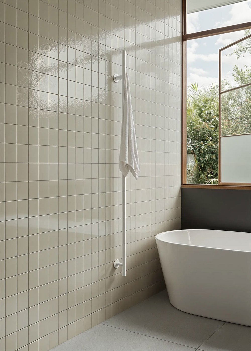 WARM TOWEL TUBE - Radiateur sèche-serviettes électrique à barre 60W/120W, image de la galerie 1