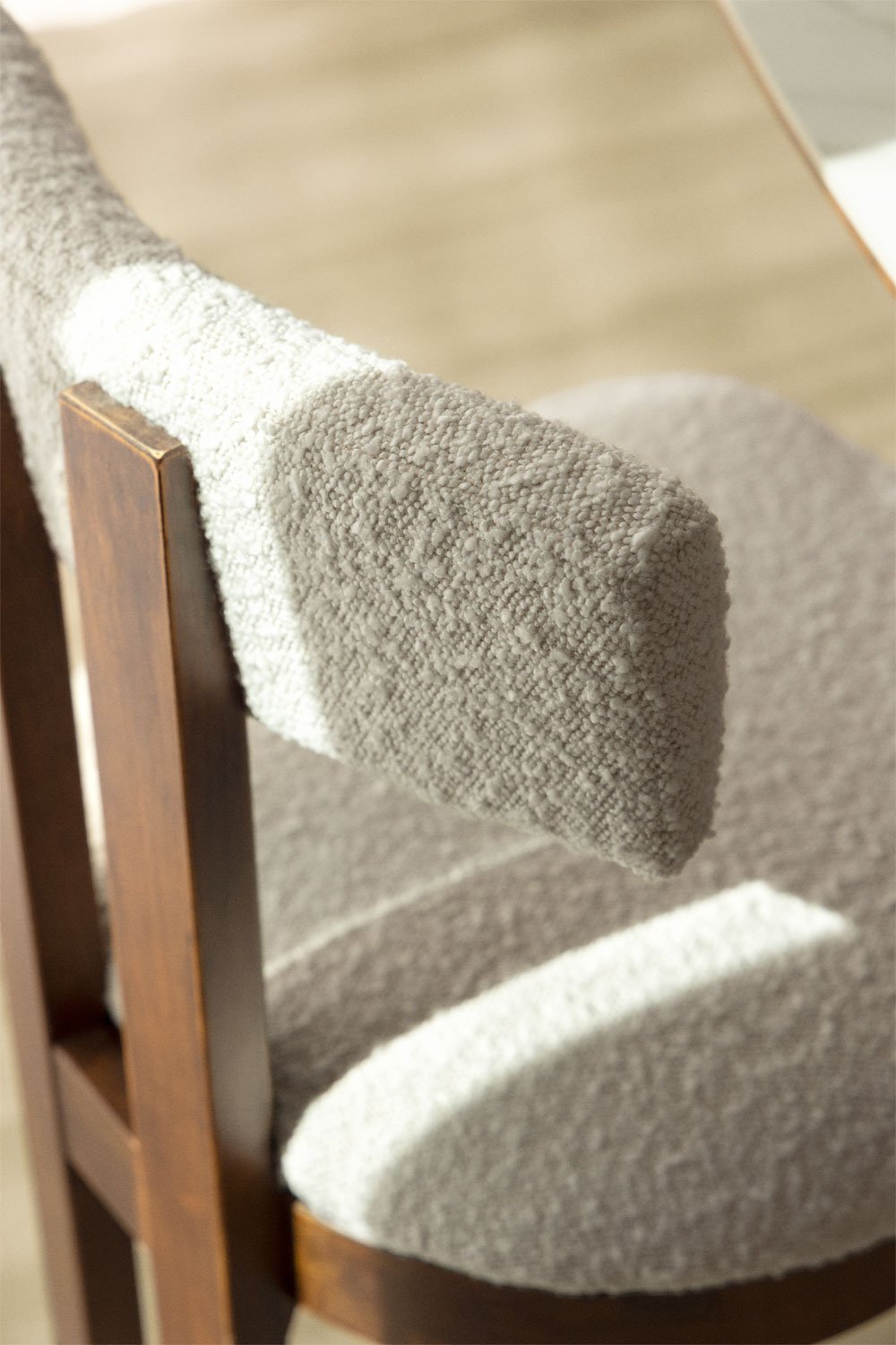 Chaise de salle à manger en tissu bouclé Argider, image de la galerie 2