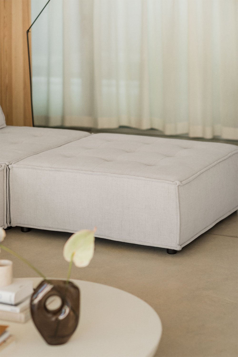 Pouf en tissu Vermont, image de la galerie 1