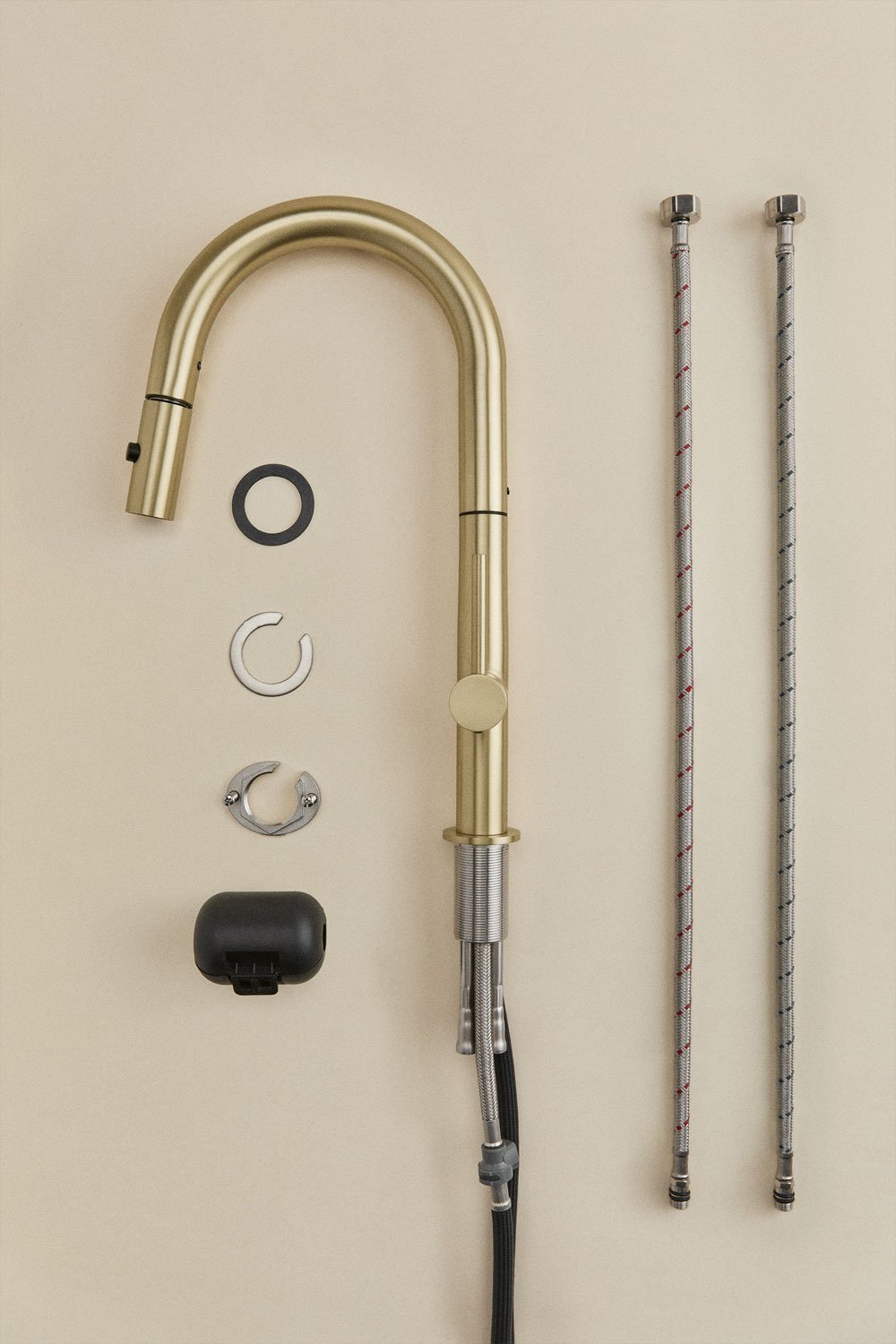 Robinet d'extérieur pour cuisine avec bec haut extractible en acier inoxydable Eryne, image de la galerie 6