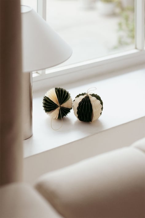 Lot de 3 décorations de Noël en papier Briluma